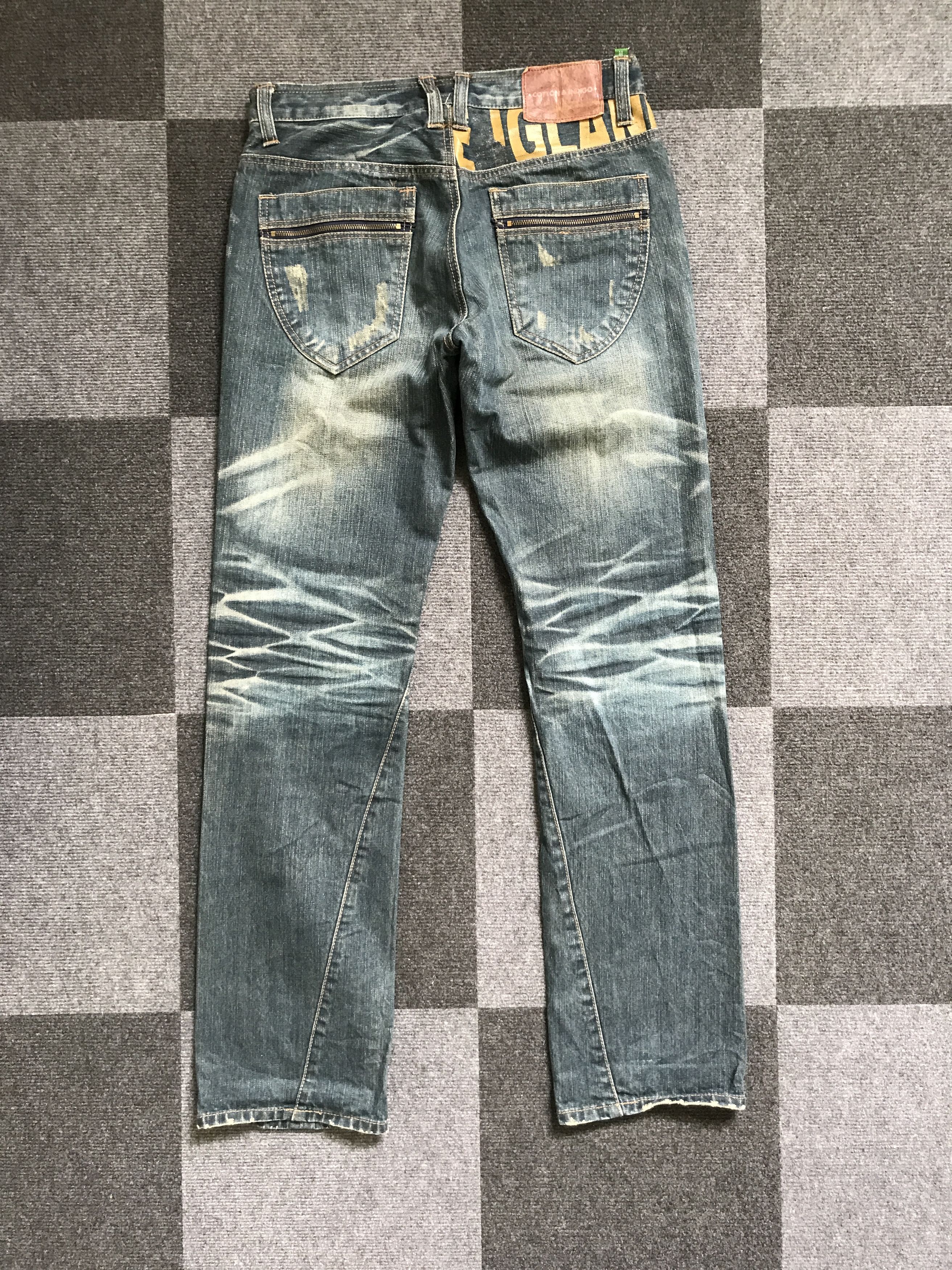 Japanese Brand D91 COTTON INDIGO Twisted Leg Jeans Size US 30 / EU 46 - 10 Thumbnail