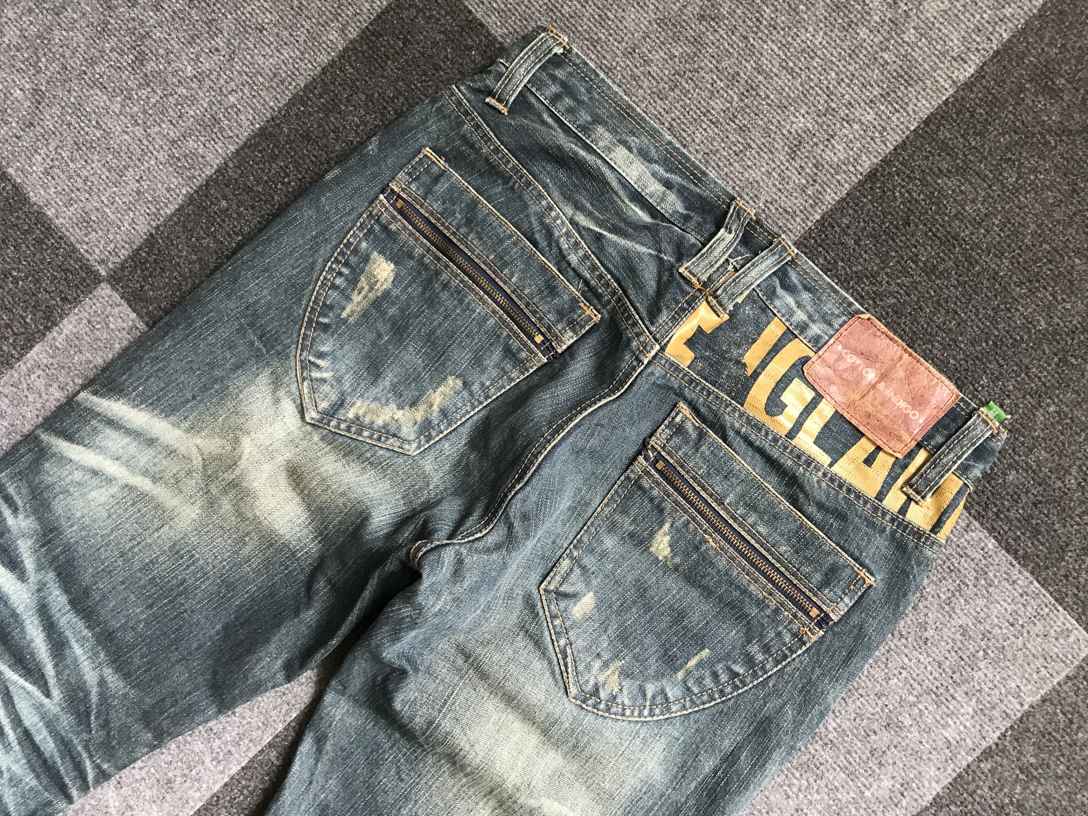 Japanese Brand D91 COTTON INDIGO Twisted Leg Jeans Size US 30 / EU 46 - 11 Thumbnail