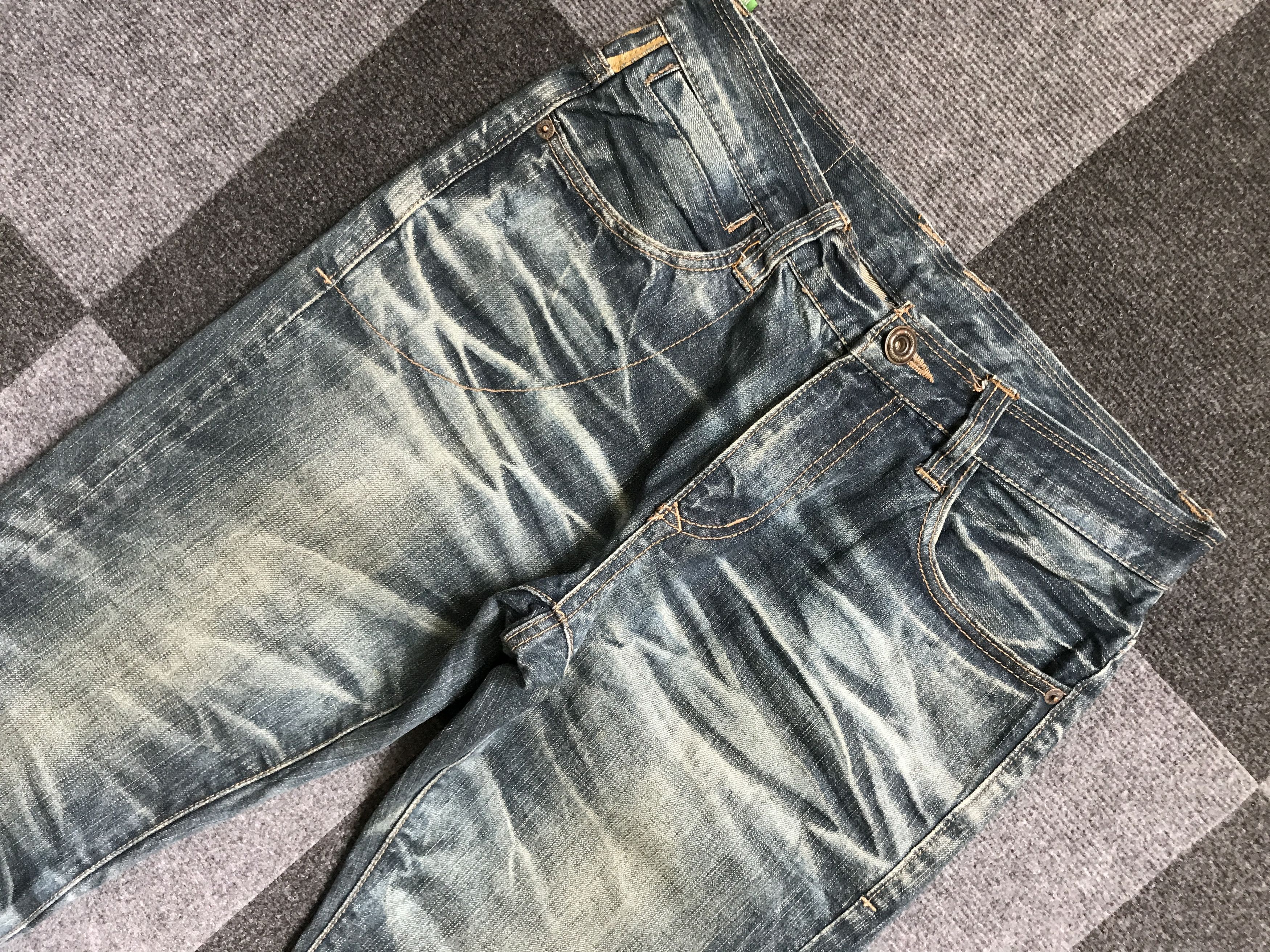 Japanese Brand D91 COTTON INDIGO Twisted Leg Jeans Size US 30 / EU 46 - 4 Thumbnail