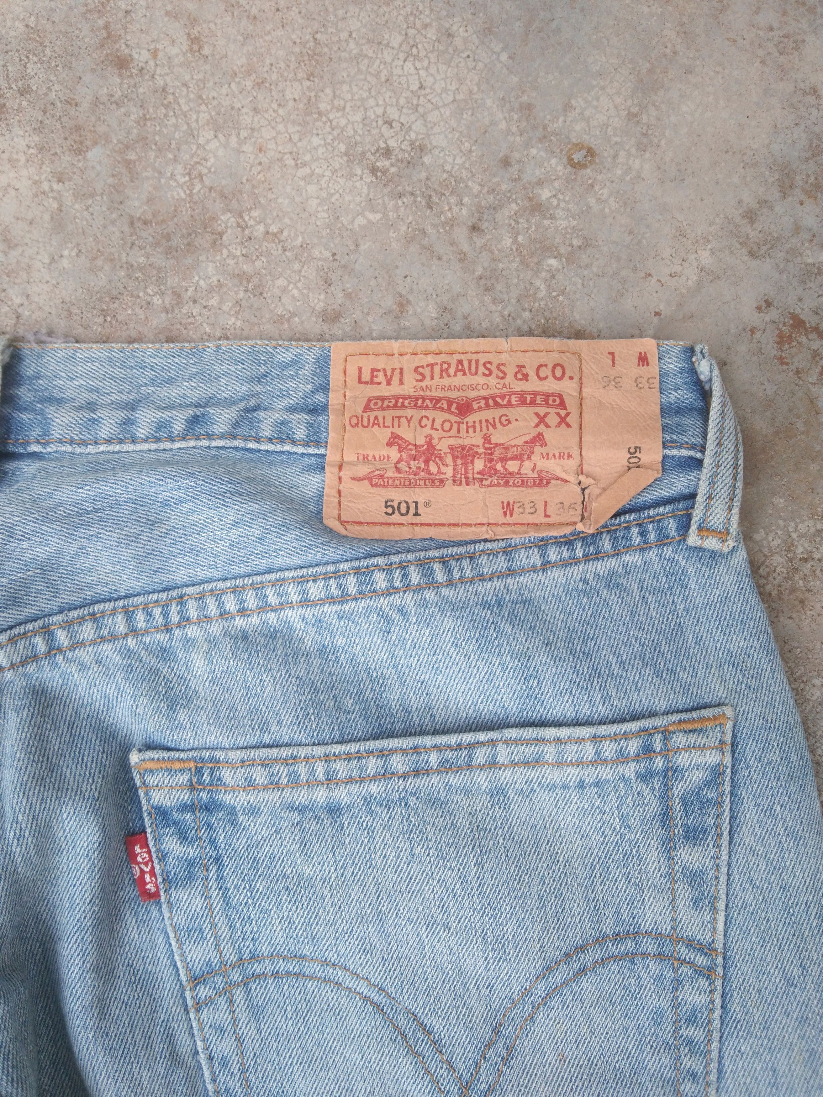 Levi's Vintage Levi's 501 Straight Leg Distressed Jeans 33x31 Size US 33 - 5 Thumbnail