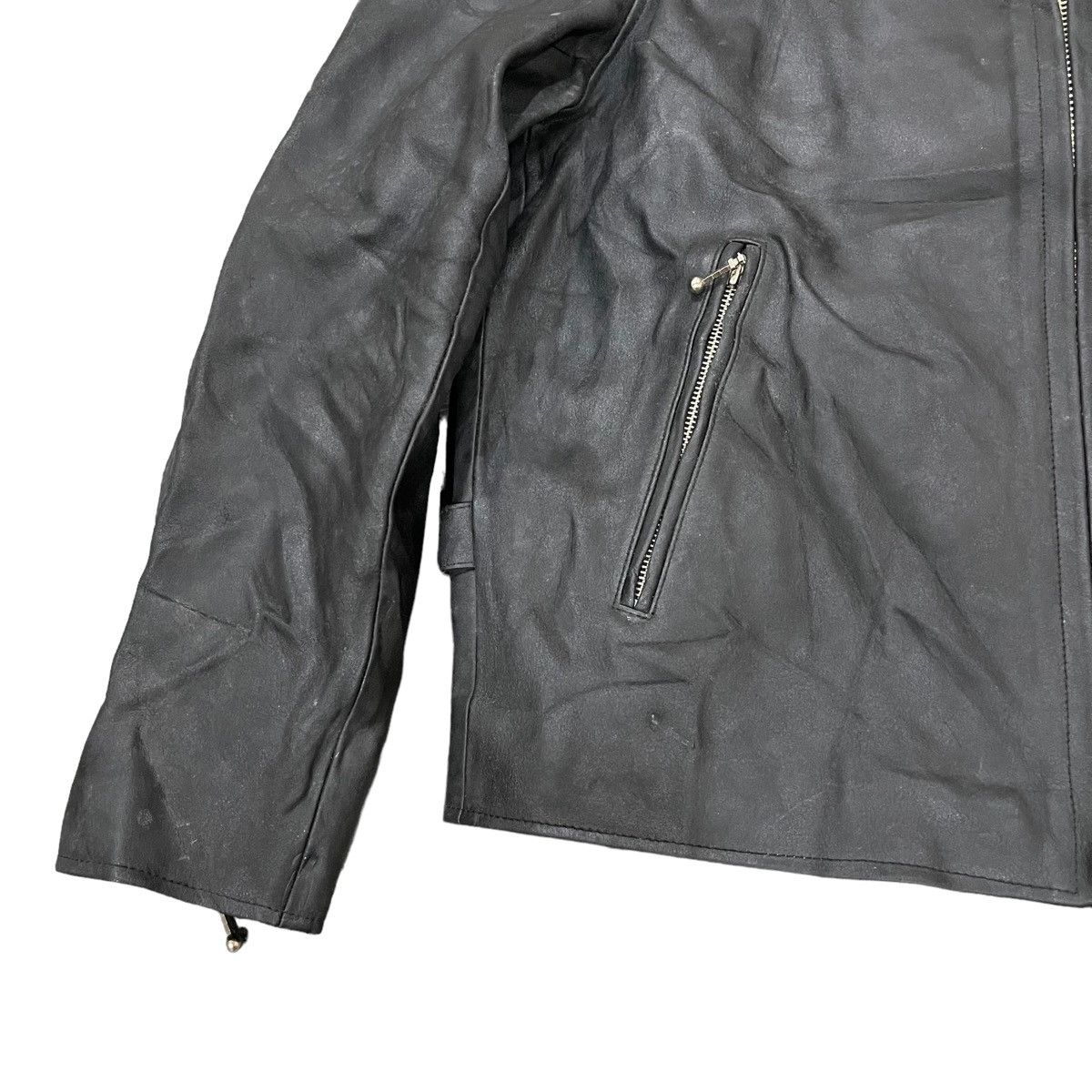 Genuine Leather Vintage!! Genuine Leather Motorcycle Bikers Jacket Size US L / EU 52-54 / 3 - 4 Thumbnail