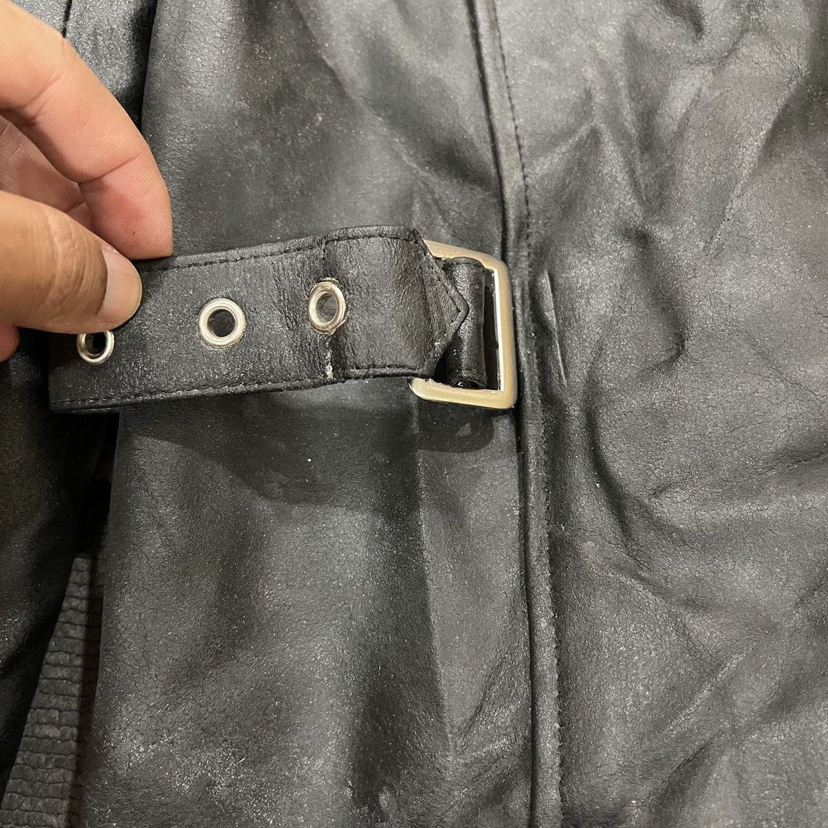 Genuine Leather Vintage!! Genuine Leather Motorcycle Bikers Jacket Size US L / EU 52-54 / 3 - 11 Thumbnail