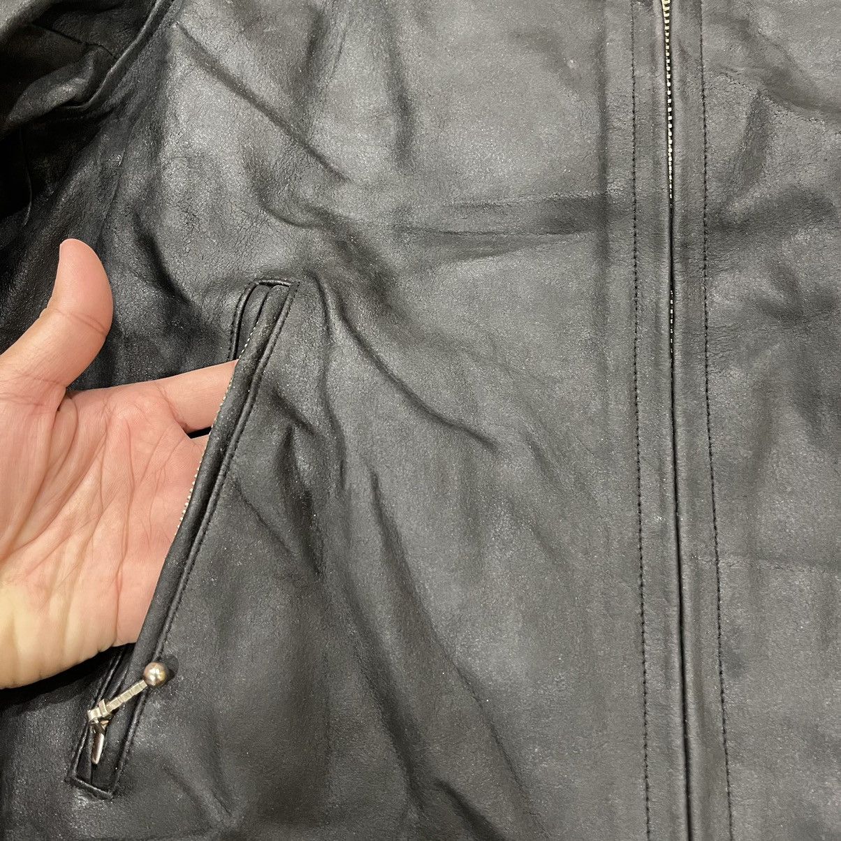 Genuine Leather Vintage!! Genuine Leather Motorcycle Bikers Jacket Size US L / EU 52-54 / 3 - 16 Thumbnail