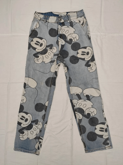 Mickey Mouse Rare! Mickey Mouse All Over print Jeans Size 30 Size US 30 / EU 46 - 1 Thumbnail