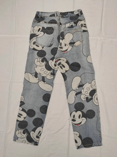 Mickey Mouse Rare! Mickey Mouse All Over print Jeans Size 30 Size US 30 / EU 46 - 2 Thumbnail