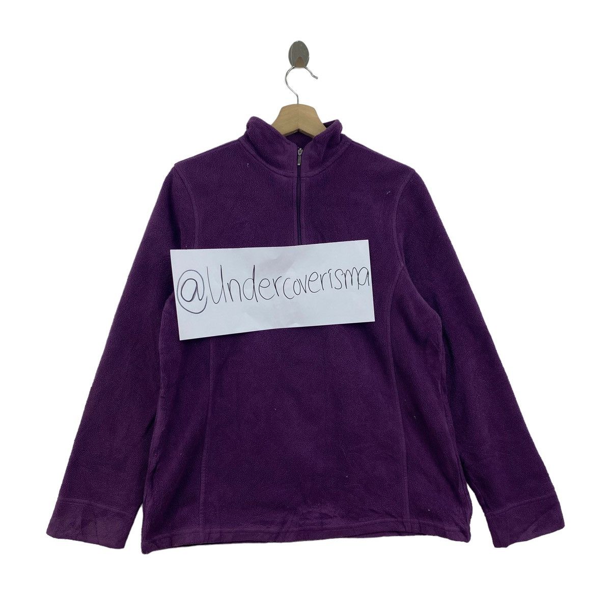 Vintage L.L BEAN Retro Sherpa Half Zipper Purple Sweater