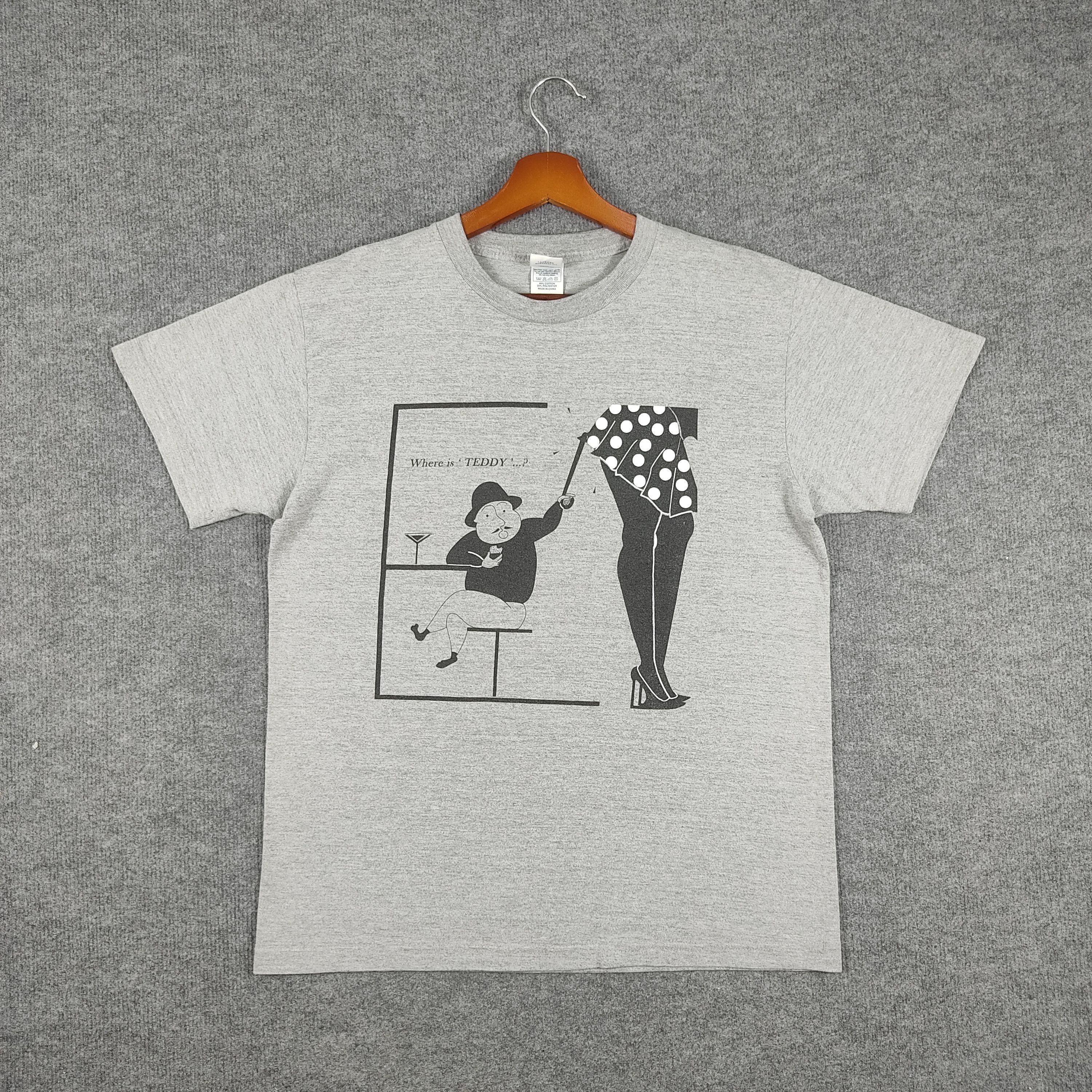 Vintage Vintage Where Is TEDDY? Humor T Shirt Size US M / EU 48-50 / 2 - 1 Thumbnail