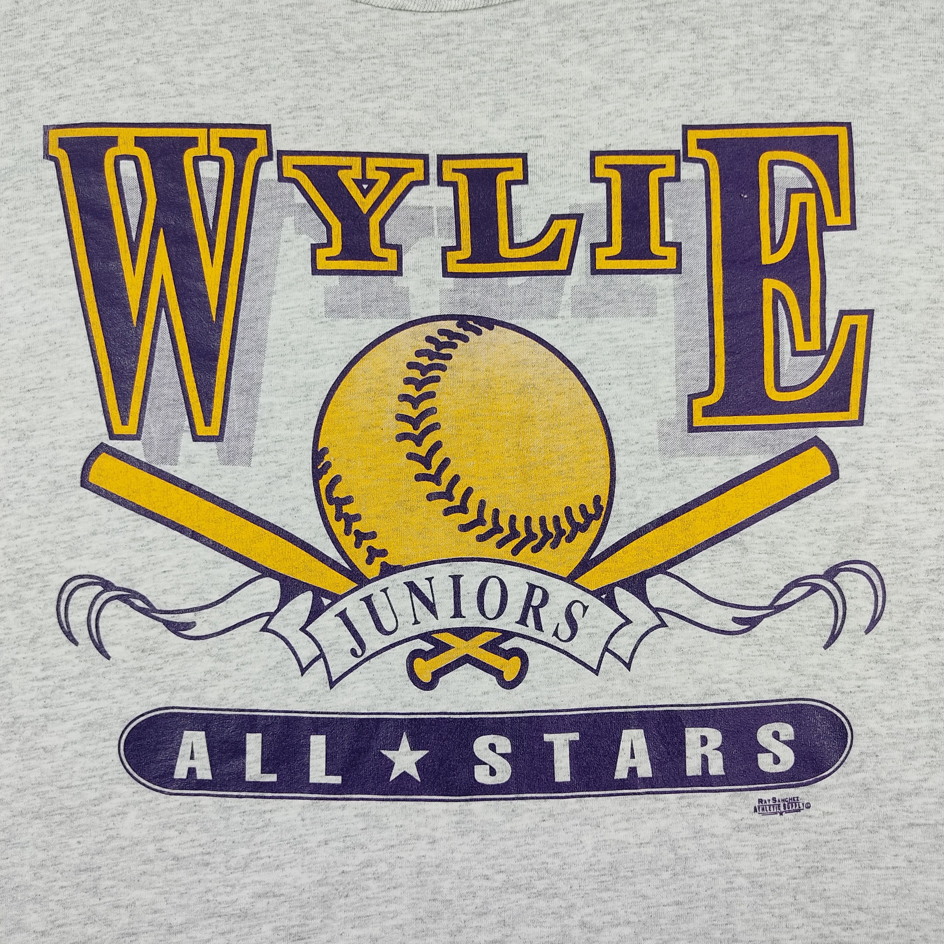 MLB × Vintage Vintage 90s Wylie Juniors All Stars T Shirt Size US XXL / EU 58 / 5 - 3 Thumbnail