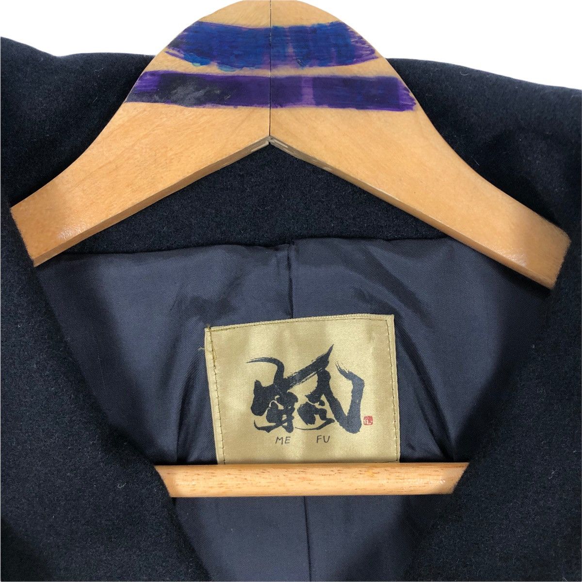 Japanese Brand Me Fu Women’s Wool Jacket Asymmetrical Zip Up Large Collar Size US S / EU 44-46 / 1 - 8 Thumbnail