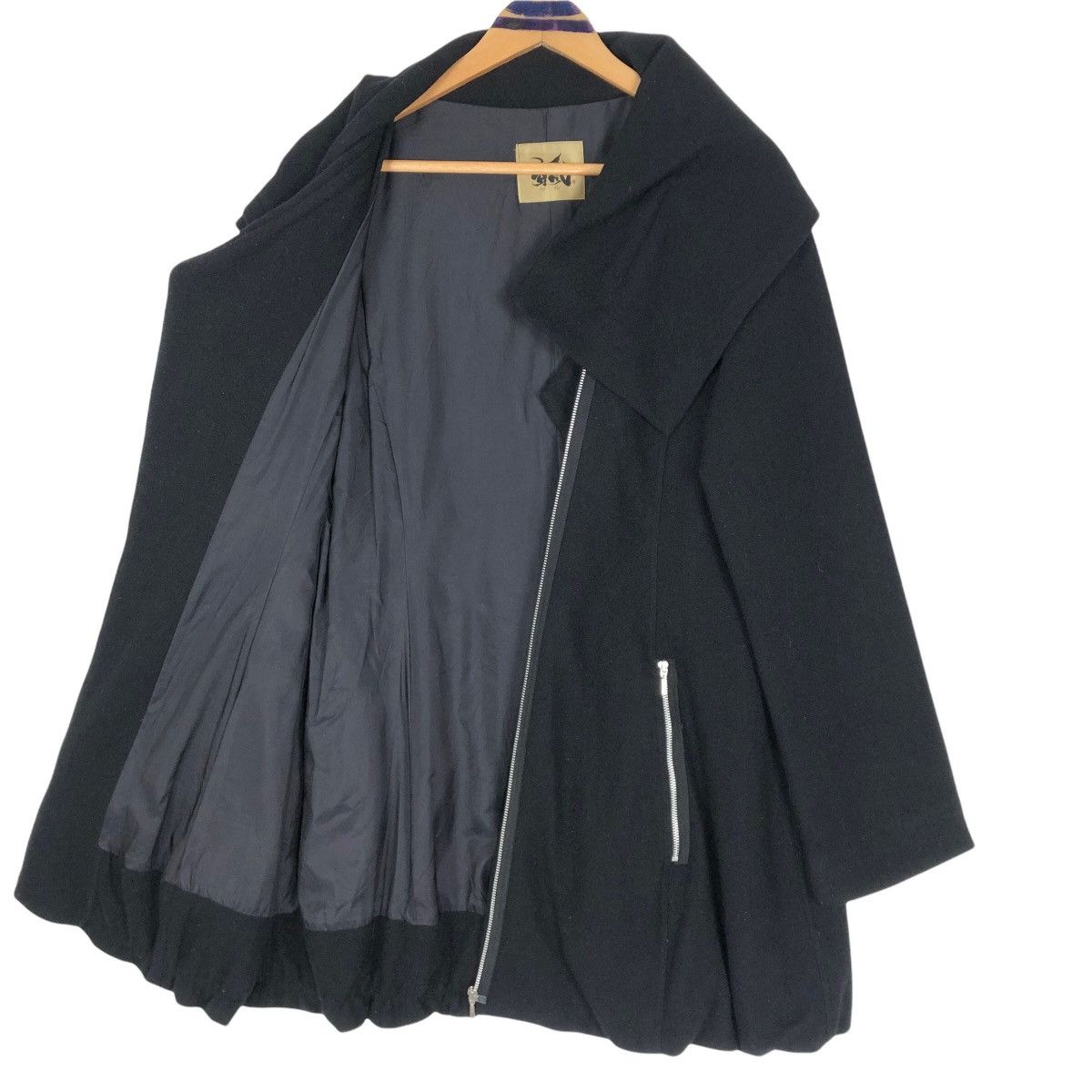 Japanese Brand Me Fu Women’s Wool Jacket Asymmetrical Zip Up Large Collar Size US S / EU 44-46 / 1 - 6 Thumbnail