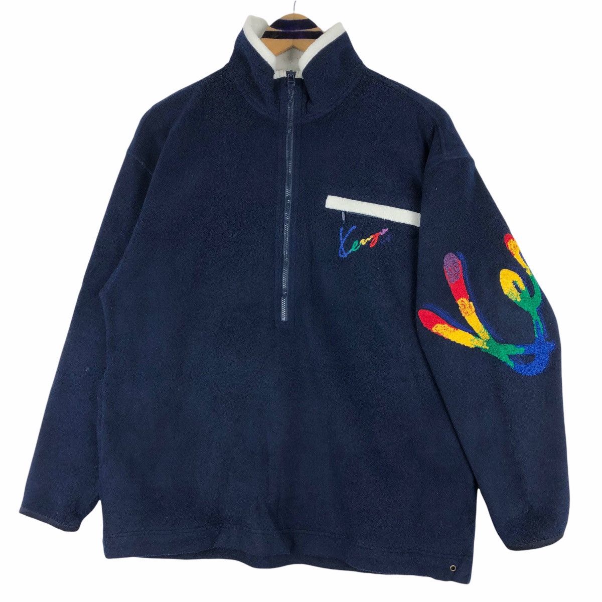 Kenzo Vintage Kenzo Golf Mock Neck Fleece Sweater Size US M / EU 48-50 / 2 - 1 Thumbnail