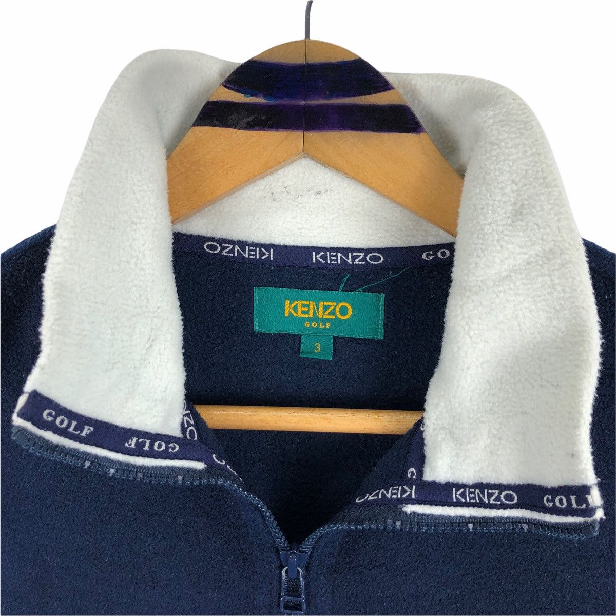 Kenzo Vintage Kenzo Golf Mock Neck Fleece Sweater Size US M / EU 48-50 / 2 - 12 Thumbnail