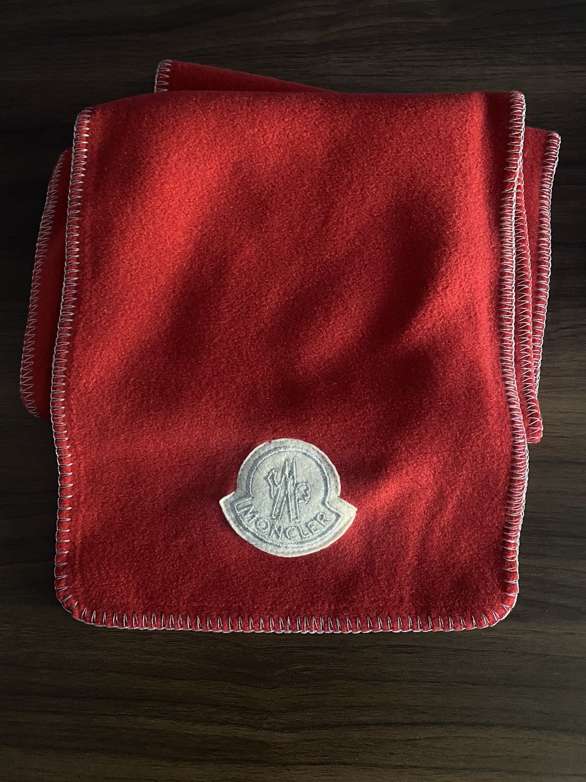 moncler Grenoble Red logo scarf italy 🇮🇹 accessory