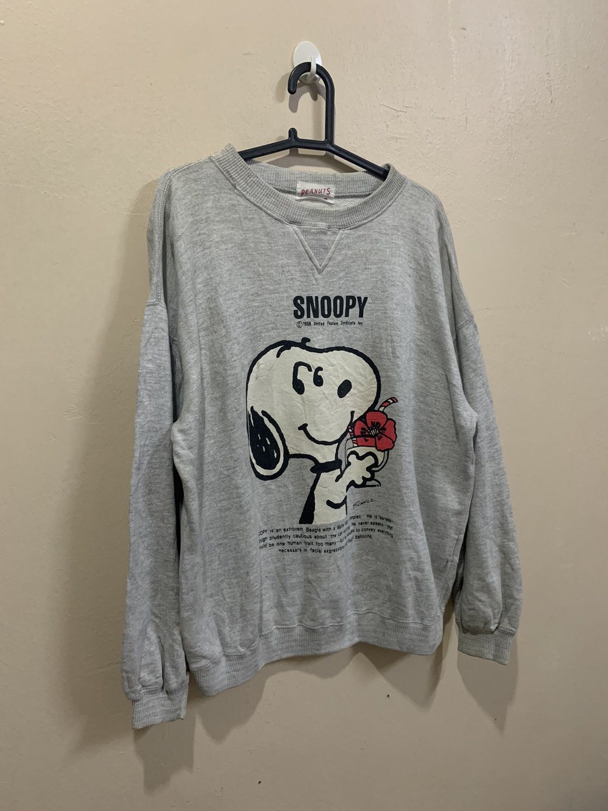 Peanuts × Vintage VTG 90's Snoopy Schulz Baggy Sweatshirt Size US M / EU 48-50 / 2 - 2 Thumbnail