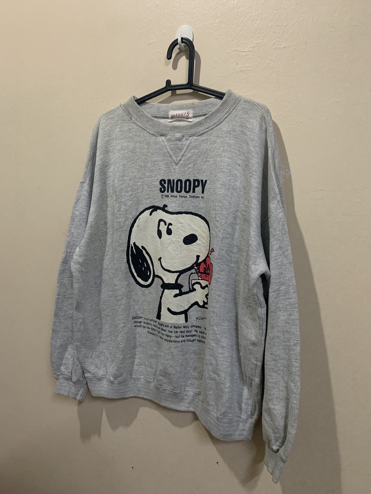 Peanuts × Vintage VTG 90's Snoopy Schulz Baggy Sweatshirt Size US M / EU 48-50 / 2 - 3 Thumbnail