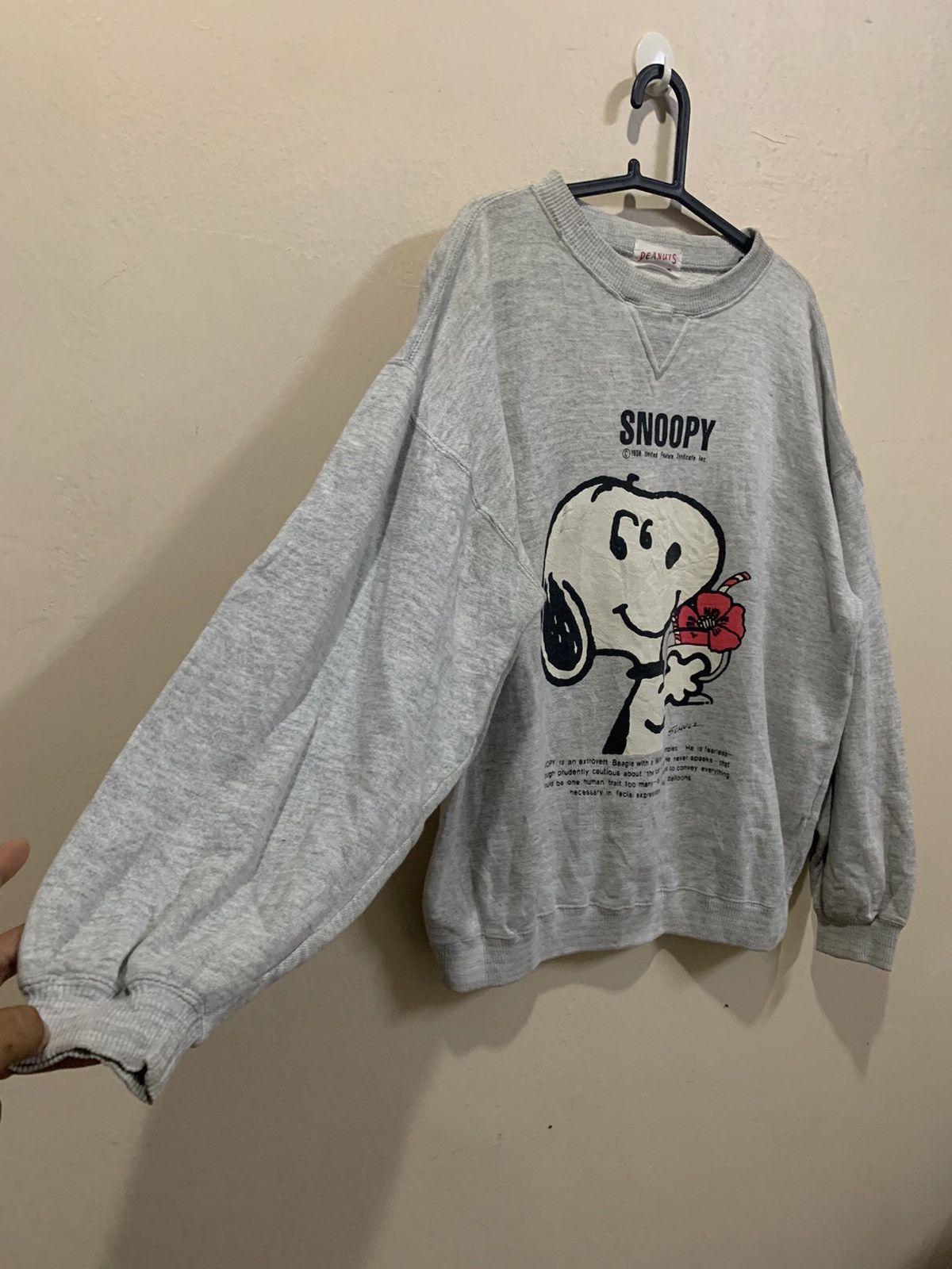 Peanuts × Vintage VTG 90's Snoopy Schulz Baggy Sweatshirt Size US M / EU 48-50 / 2 - 5 Thumbnail