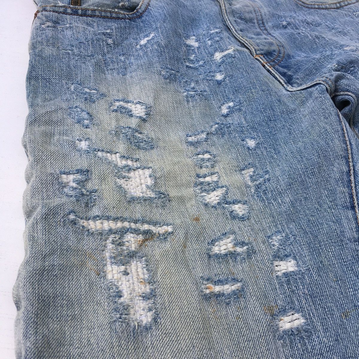 Armani GIORGIO ARMANI LIMITED EDITION DISTRESSED JEANS Size US 30 / EU 46 - 18 Thumbnail