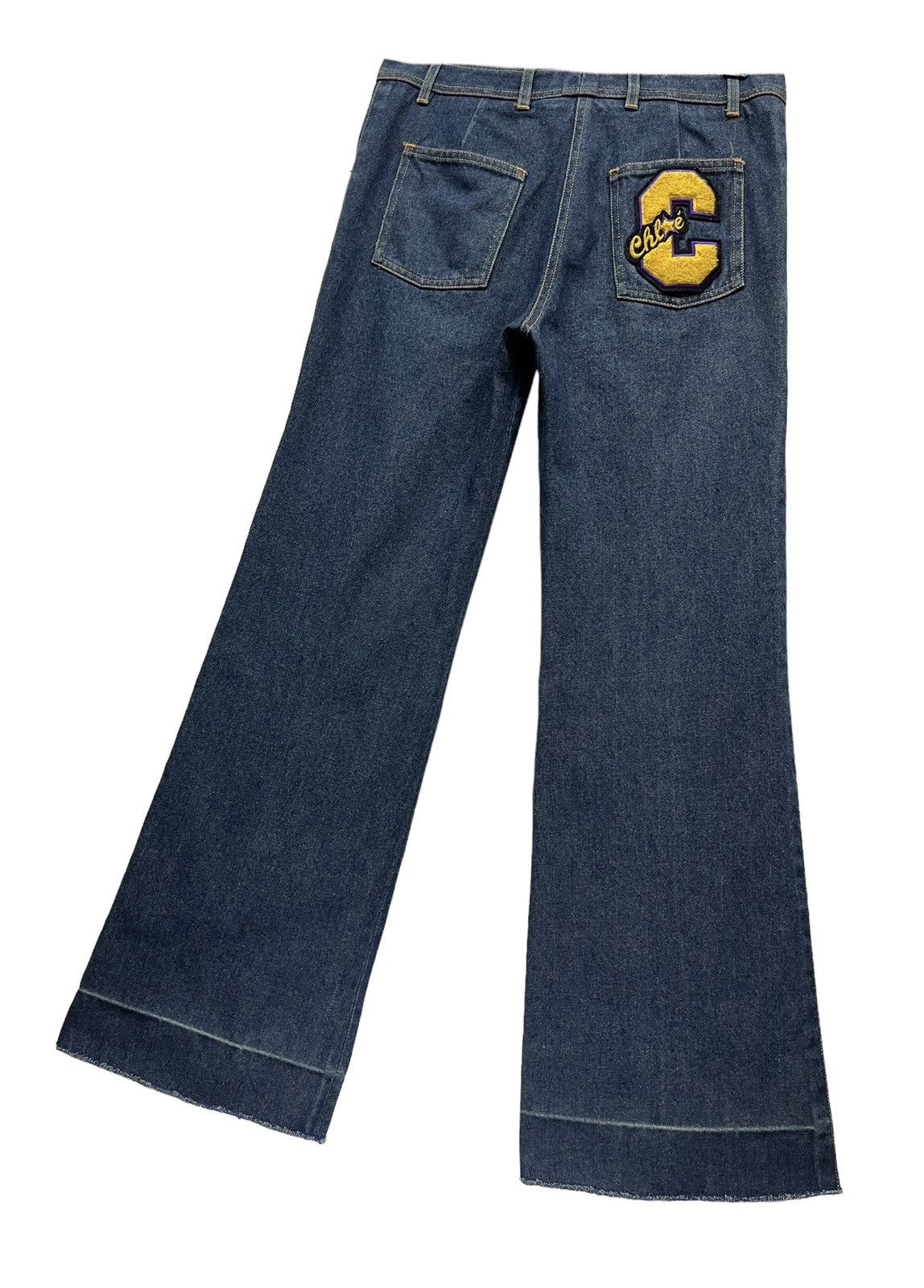 Chloe 🔥Vintage CHLOE Flare Petit Jeans Made In France Riri Zipper Size 27" / US 4 / IT 40 - 2 Thumbnail