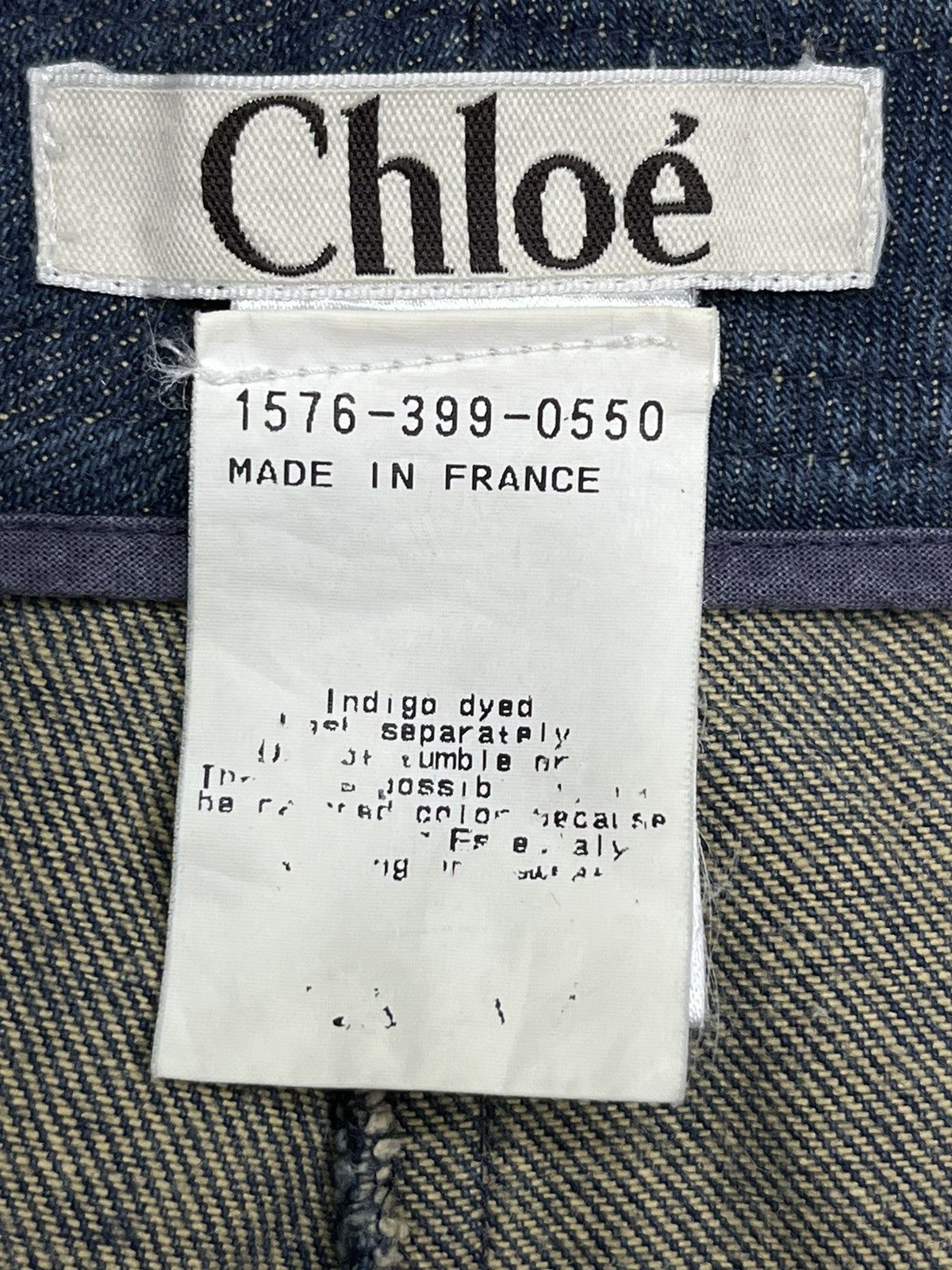 Chloe 🔥Vintage CHLOE Flare Petit Jeans Made In France Riri Zipper Size 27" / US 4 / IT 40 - 12 Thumbnail