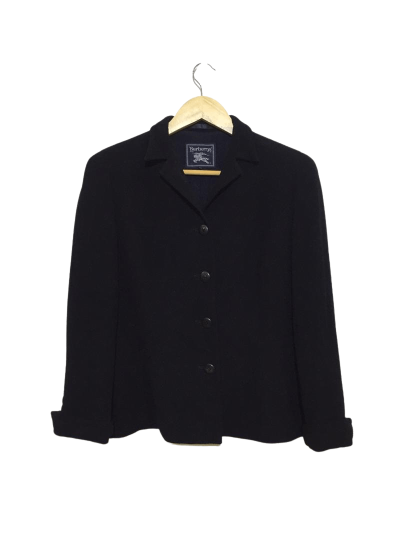 Burberry Women Blazers Burberry Wool Tailored Black Size S / US 4 / IT 40 - 1 Thumbnail