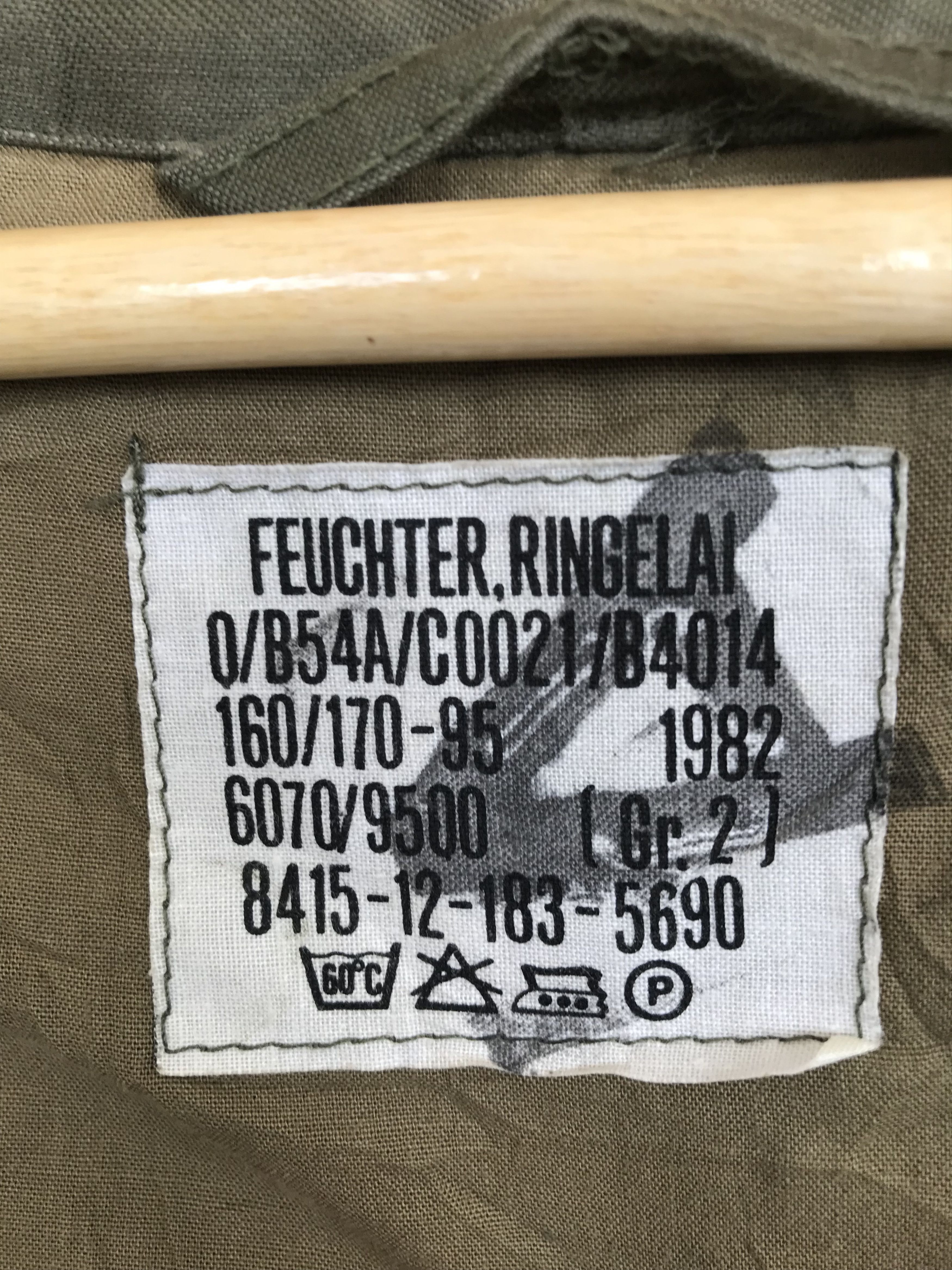 Vintage Vintage 1982 Feuchter Ringelai Germany Army Hooded Jacket Size US L / EU 52-54 / 3 - 15 Thumbnail