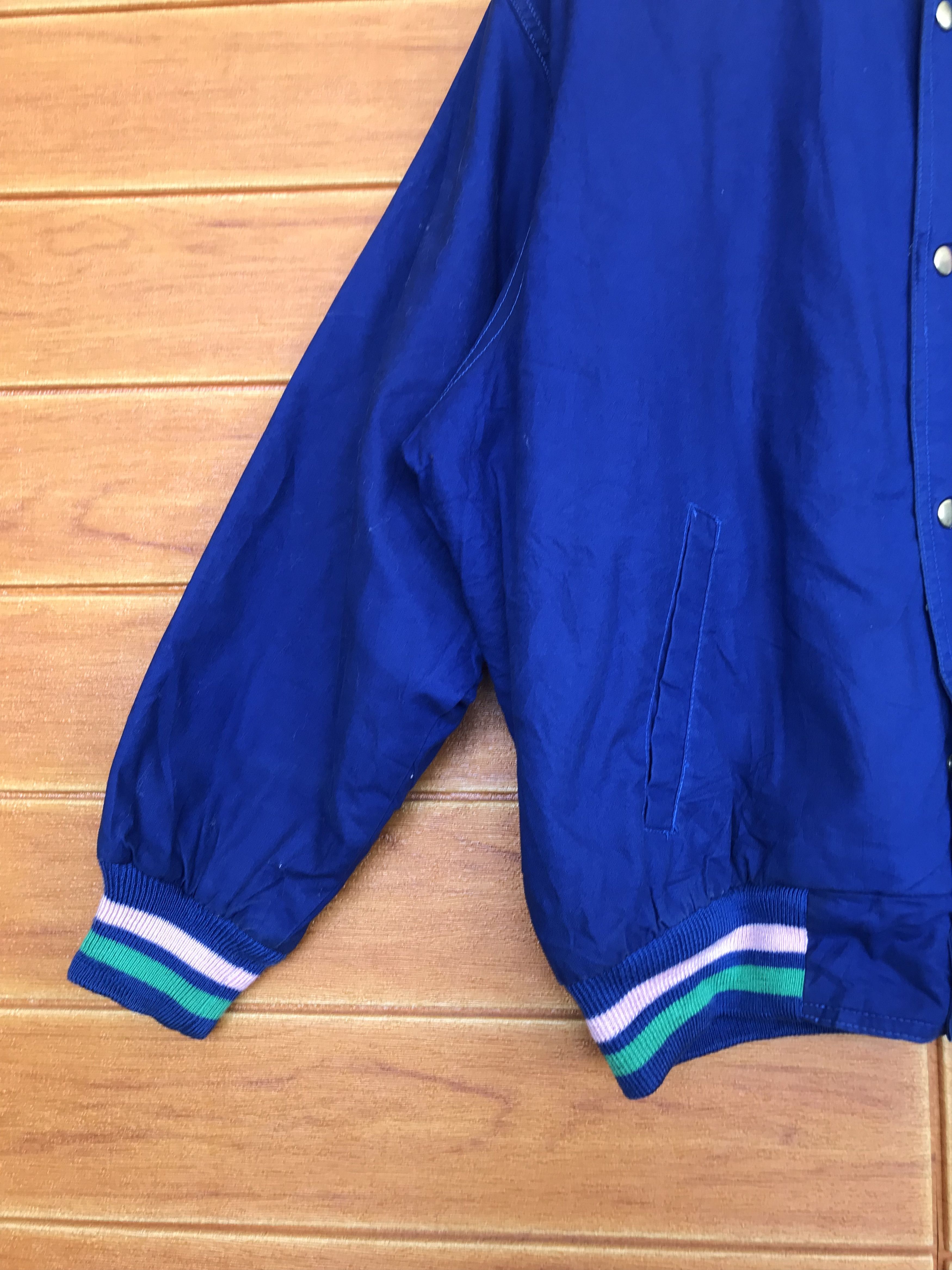 Vintage 🇯🇵 Vintage 80s Greeting Spell Out Patchwork Bomber Jacket Size US L / EU 52-54 / 3 - 5 Thumbnail