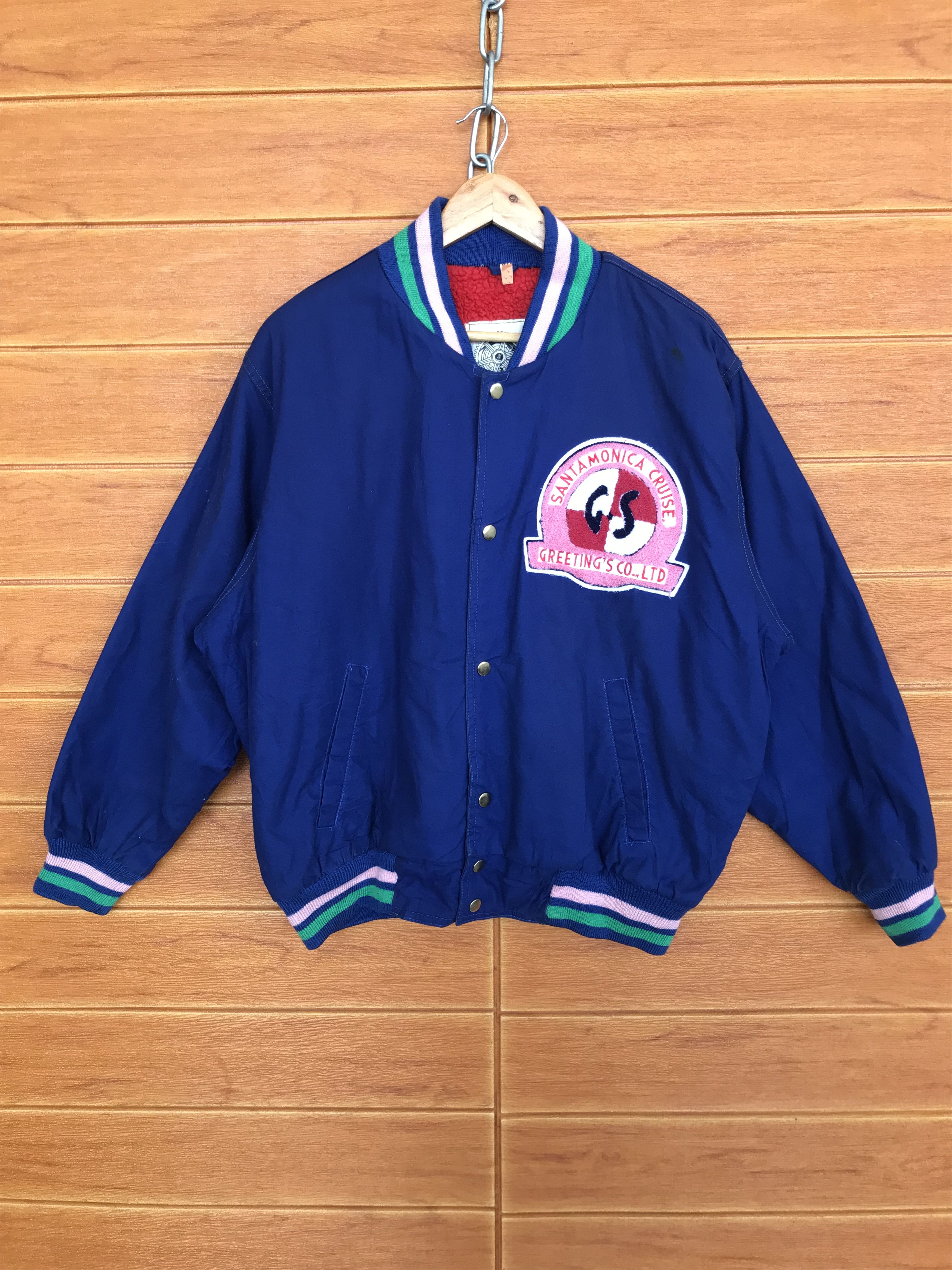 Vintage 🇯🇵 Vintage 80s Greeting Spell Out Patchwork Bomber Jacket Size US L / EU 52-54 / 3 - 1 Thumbnail