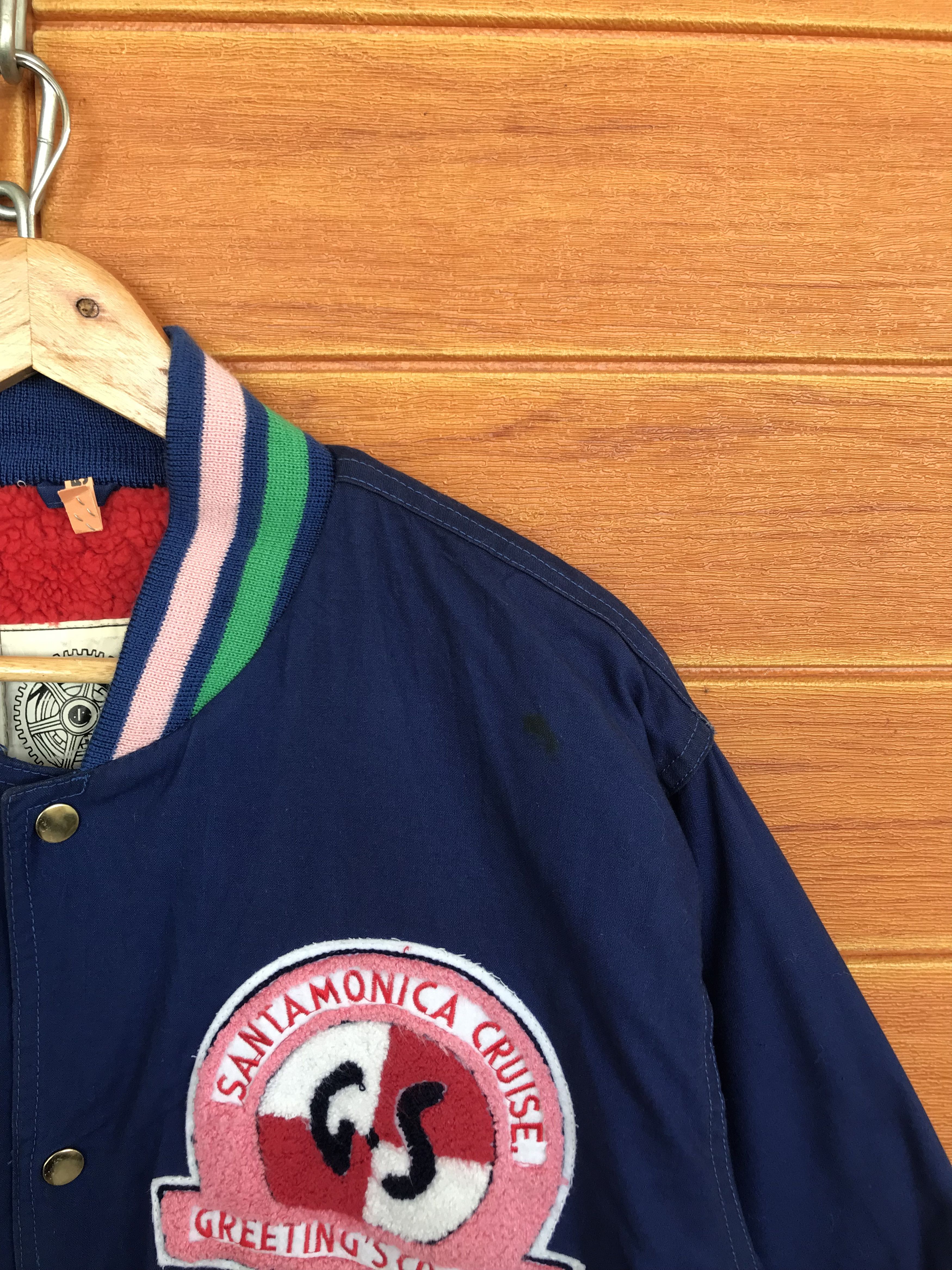 Vintage 🇯🇵 Vintage 80s Greeting Spell Out Patchwork Bomber Jacket Size US L / EU 52-54 / 3 - 4 Thumbnail