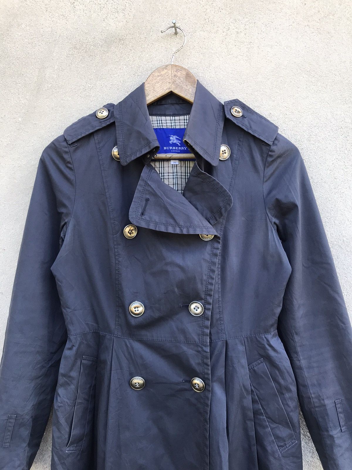 Other VINTAGE BURBERRY NOVA CHECK TRENCH COAT JACKET Size S / US 4 / IT 40 - 5 Thumbnail