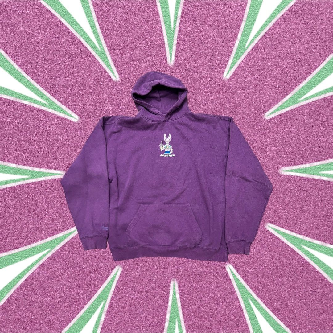 Primitive x dragon ball super beerus purple best sale wash hoodie