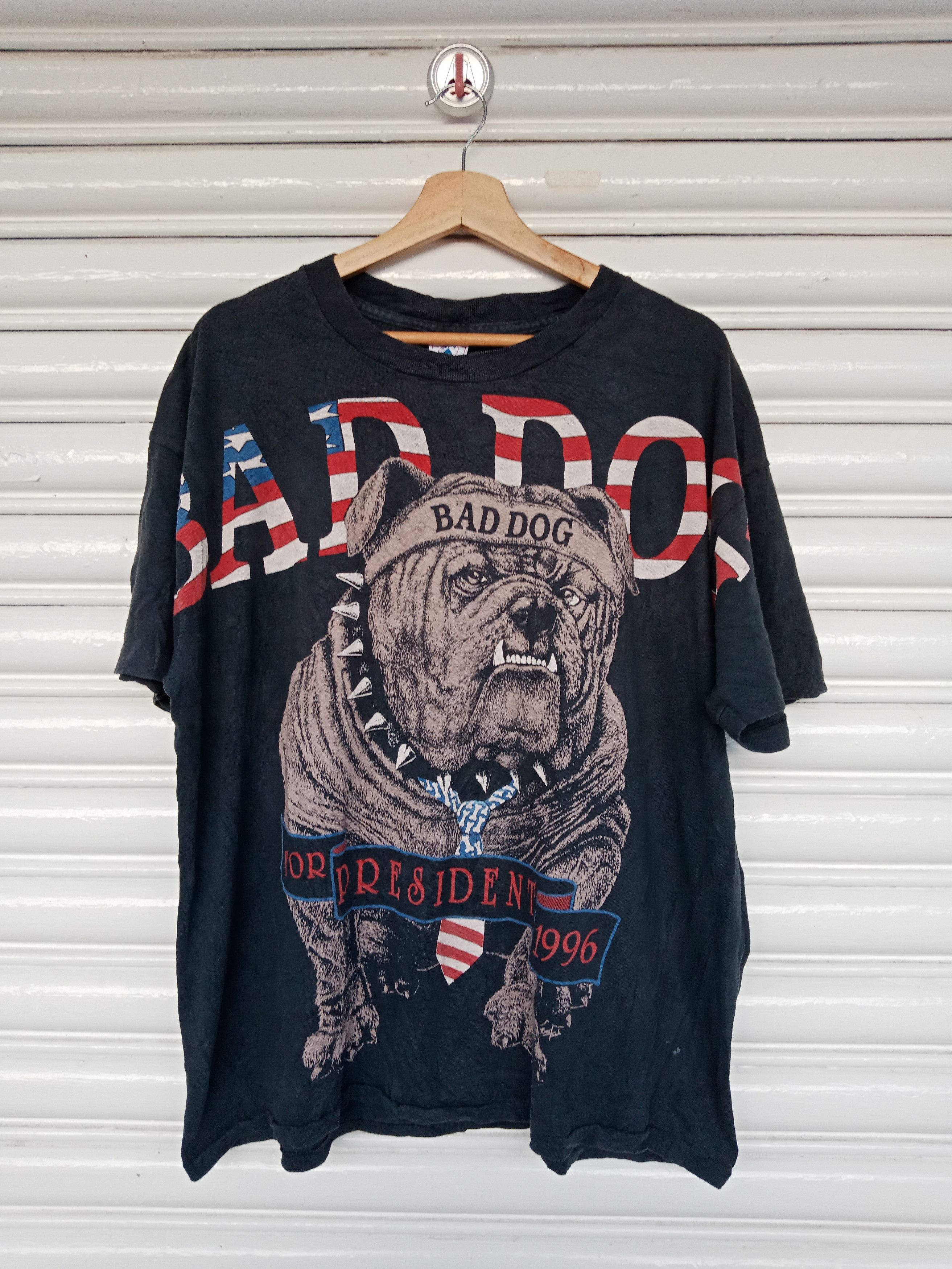 Vintage 90's Rap Tees Bad Dog For President 1996