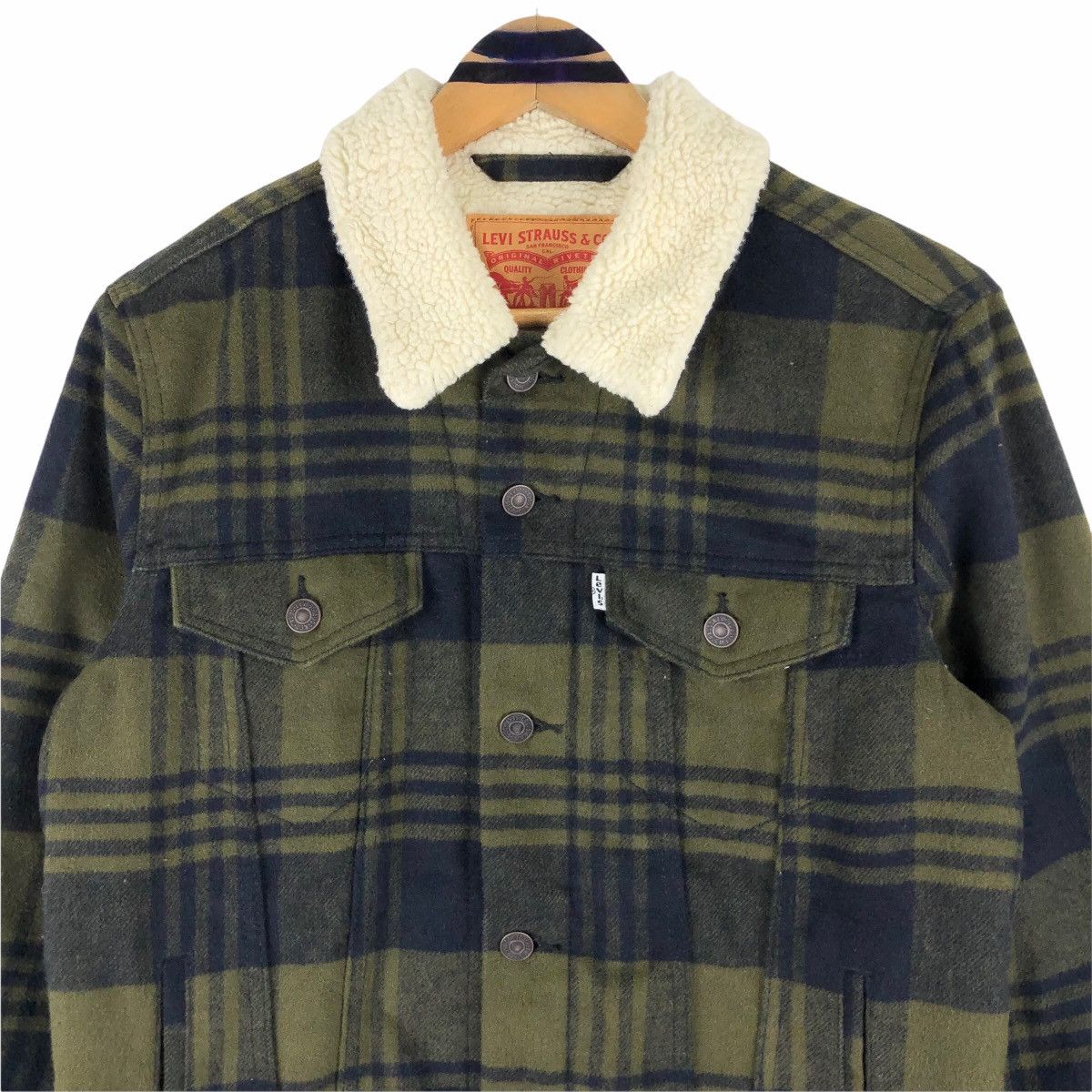 Levi's Levis Strauss Tartan Shearling Sweater Size US S / EU 44-46 / 1 - 5 Thumbnail