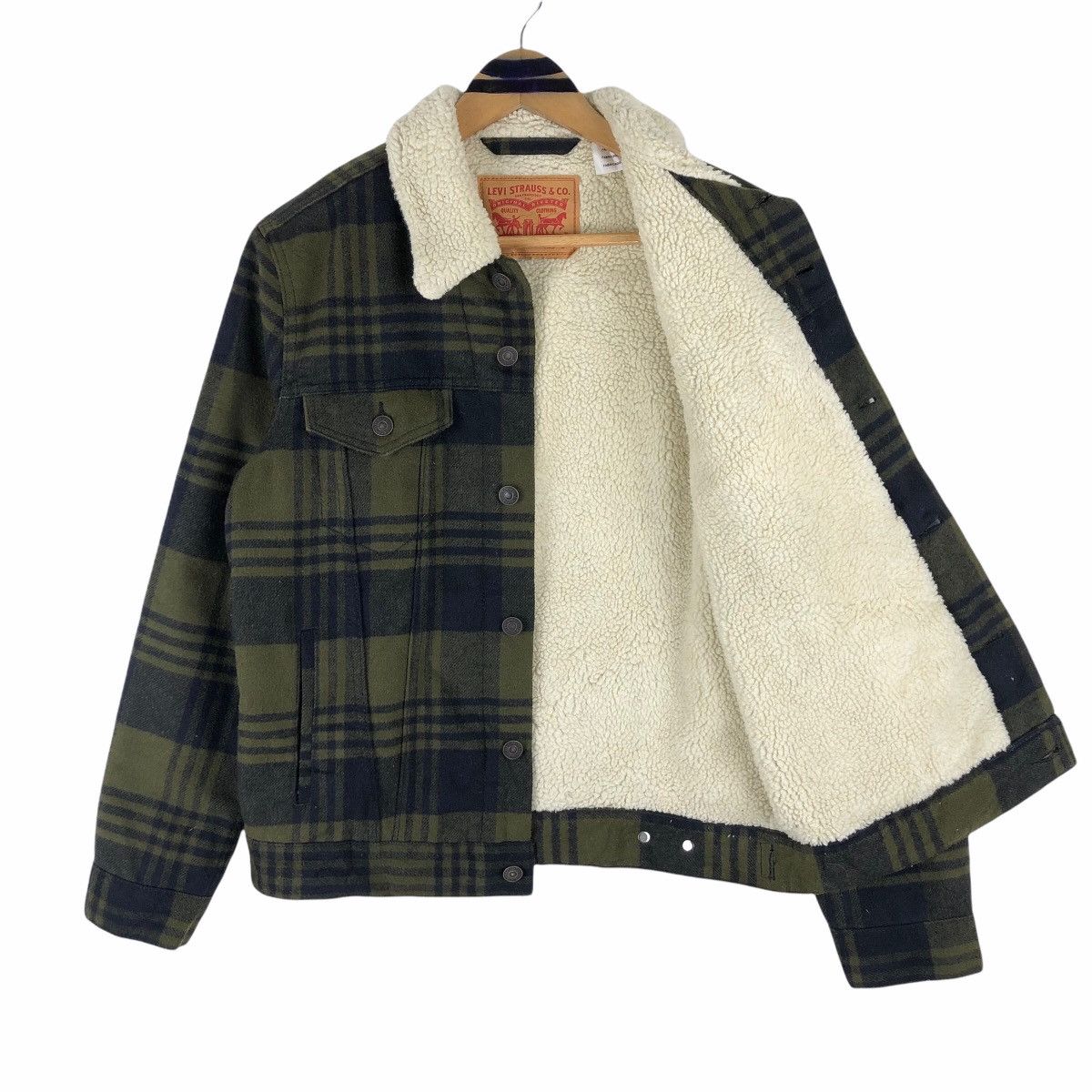Levi's Levis Strauss Tartan Shearling Sweater Size US S / EU 44-46 / 1 - 7 Thumbnail