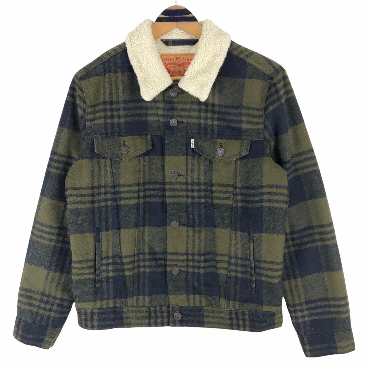 Levi's Levis Strauss Tartan Shearling Sweater Size US S / EU 44-46 / 1 - 1 Thumbnail