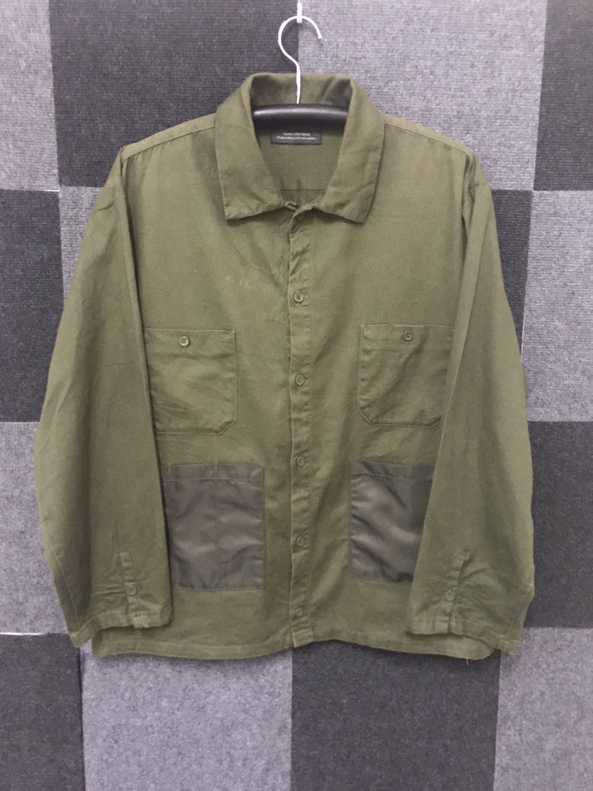Japanese Brand NANO UNIVERSE Multipocket Two Tones Oversize Jacket F822 Size US M / EU 48-50 / 2 - 1 Thumbnail