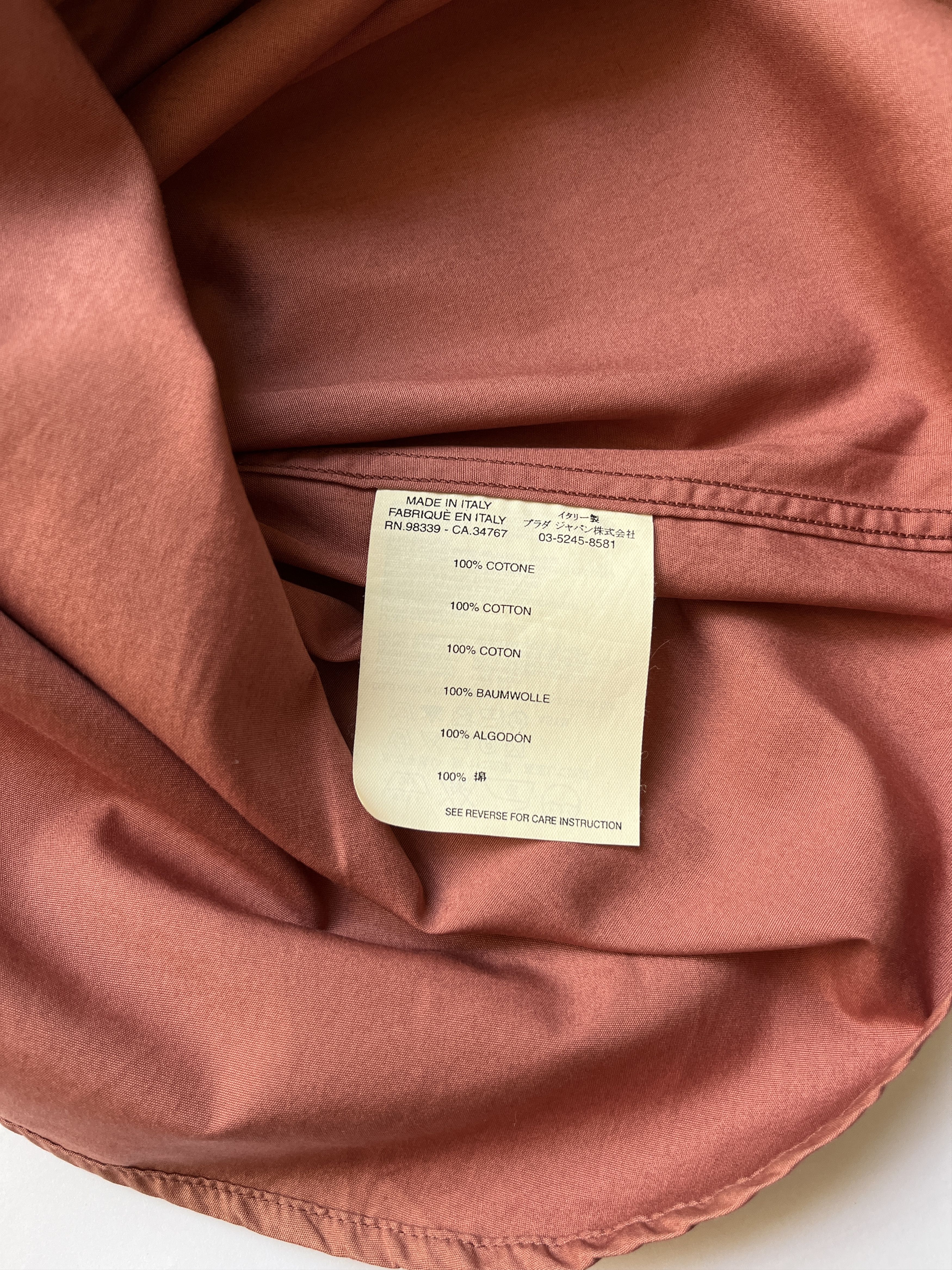 Miu Miu Early 2000's Miu Miu Brick Color Shirt Size US M / EU 48-50 / 2 - 5 Thumbnail