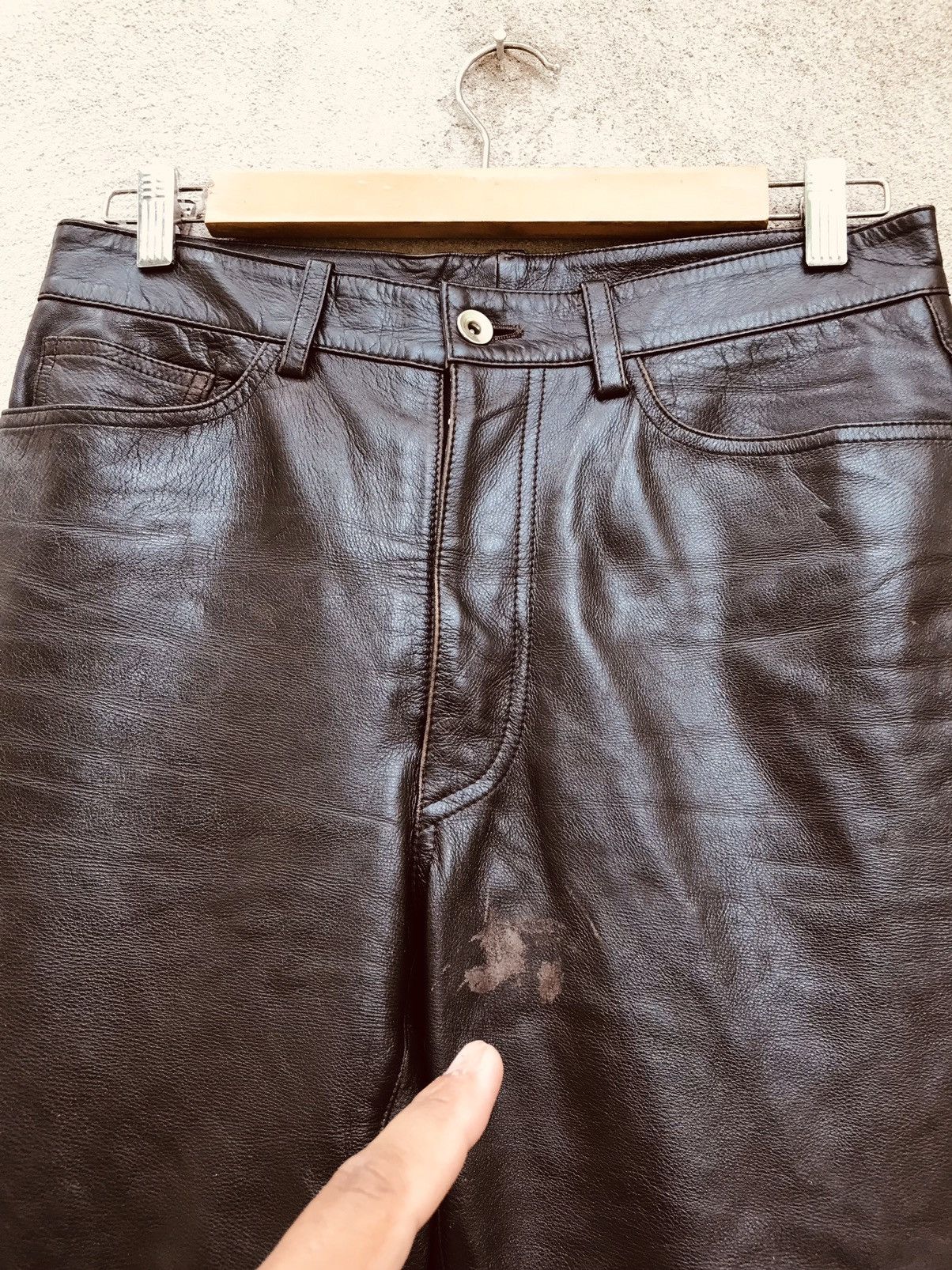 Infinite Archives × Yohji Yamamoto RARE TOKYO FASHION AAR YOHJI YAMAMOTO LEATHER PANTS Size US 30 / EU 46 - 9 Thumbnail