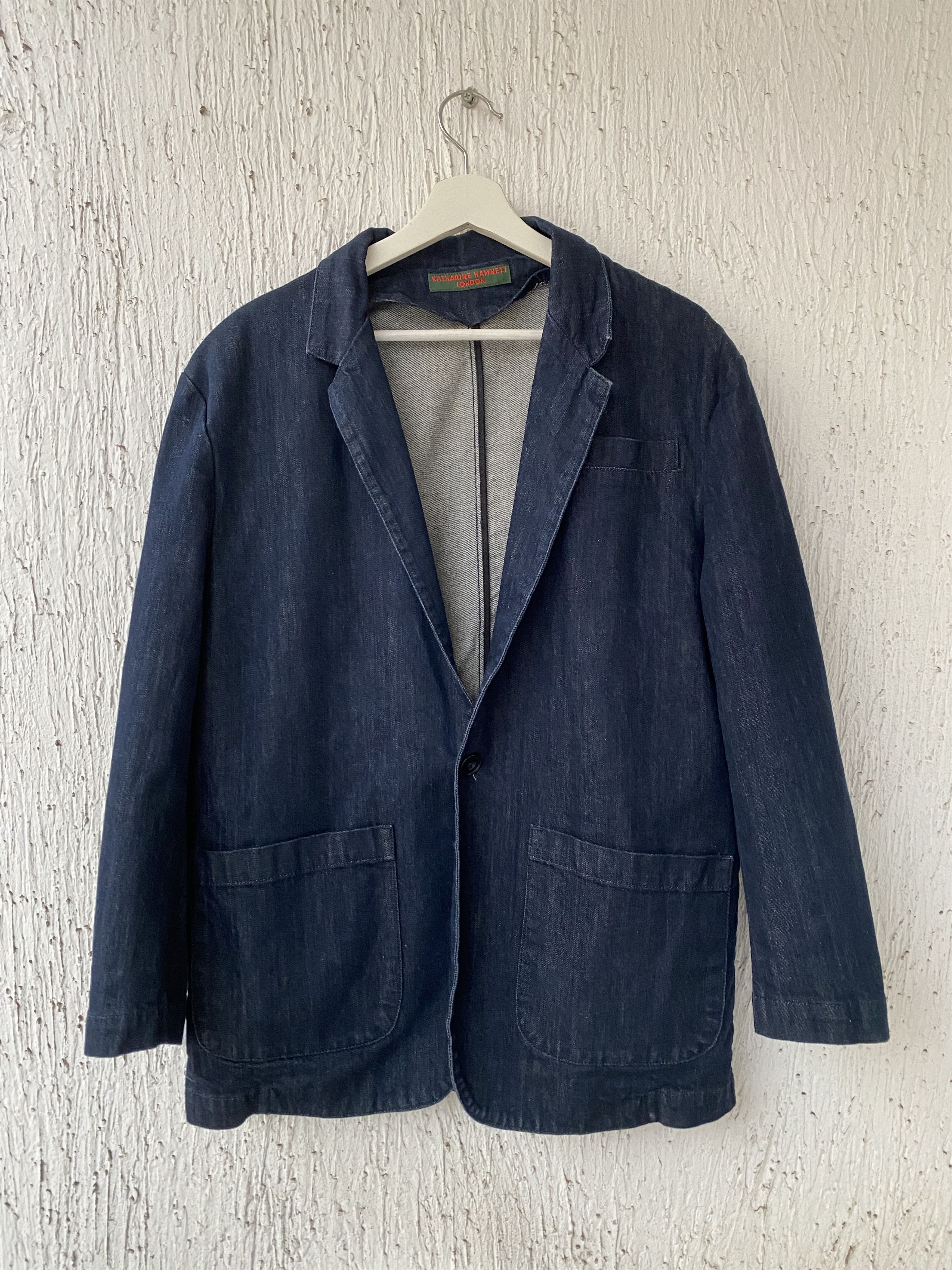 Katharine Hamnett London AW89 denim 'james bond' blazer Size US S / EU 44-46 / 1 - 1 Thumbnail