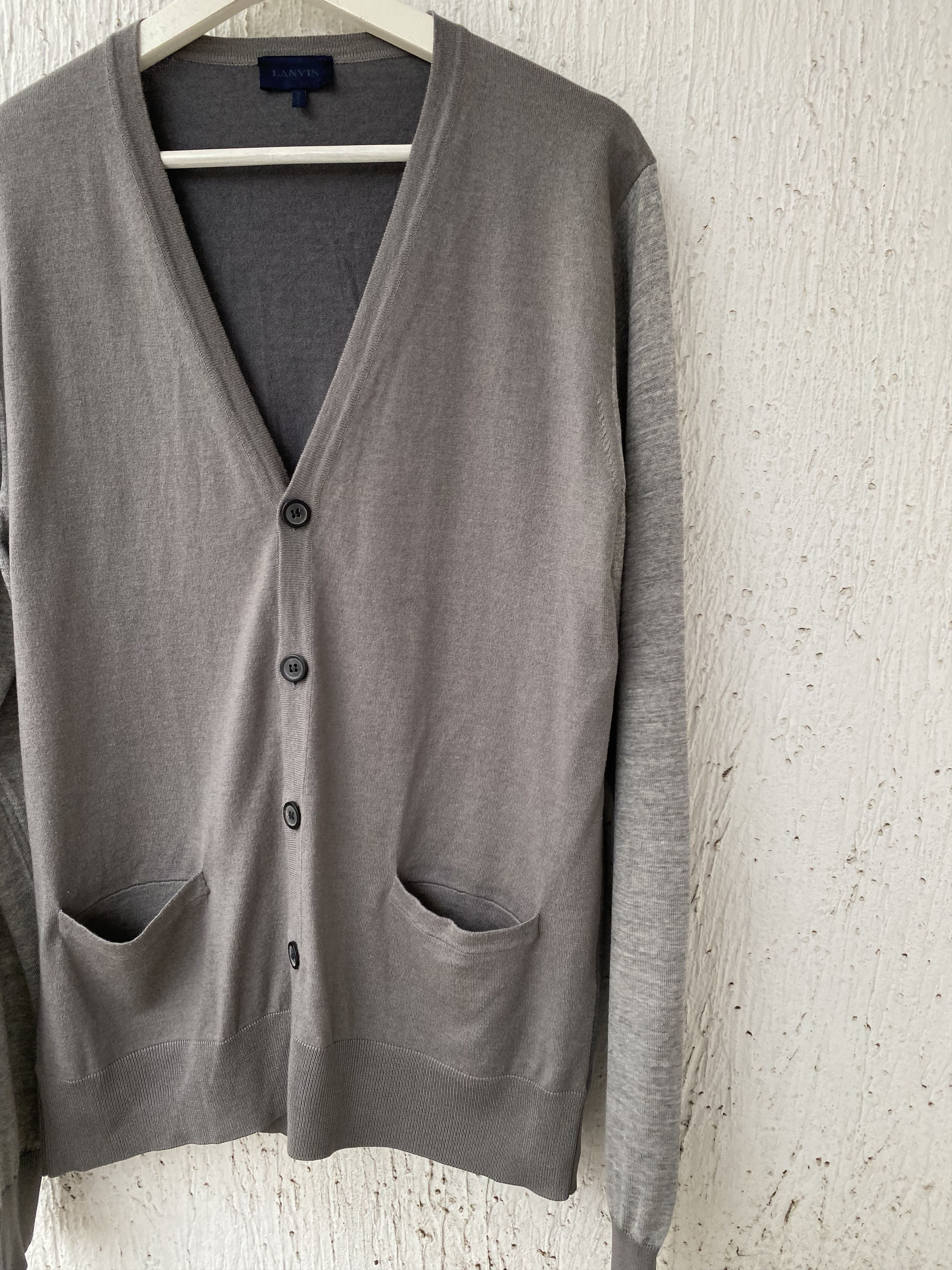 Lanvin TRICOLOUR PANEL CARDIGAN Size US L / EU 52-54 / 3 - 2 Thumbnail