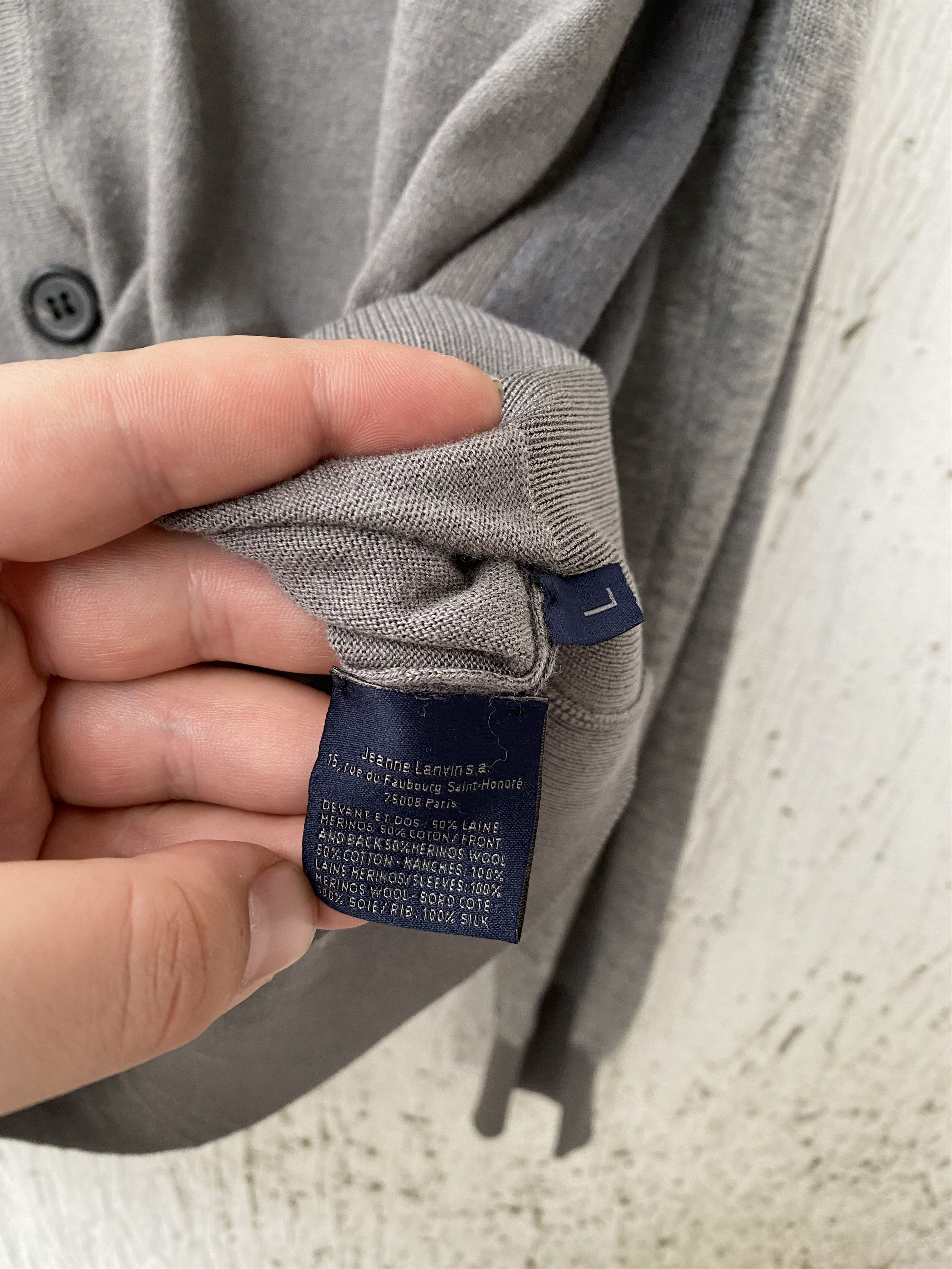 Lanvin TRICOLOUR PANEL CARDIGAN Size US L / EU 52-54 / 3 - 4 Thumbnail