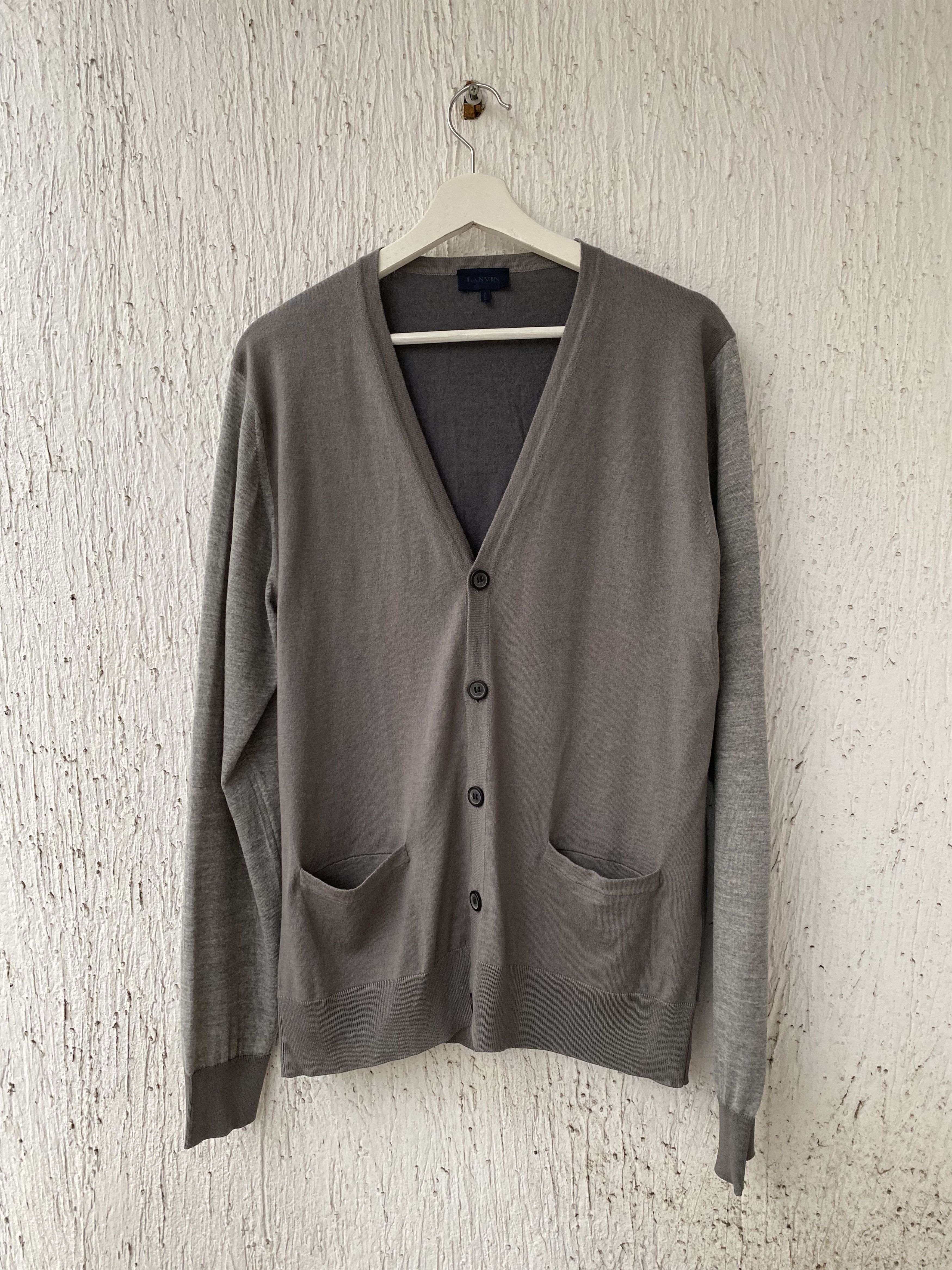 Lanvin TRICOLOUR PANEL CARDIGAN Size US L / EU 52-54 / 3 - 1 Thumbnail