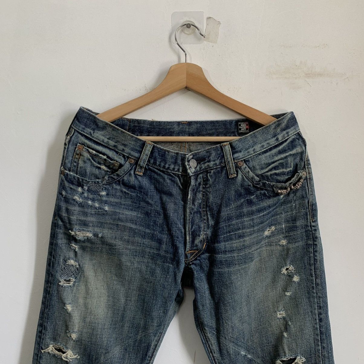Japanese Brand Bartack Work Clothing Japanese Brand Denim Jeans Size US 33 - 3 Thumbnail