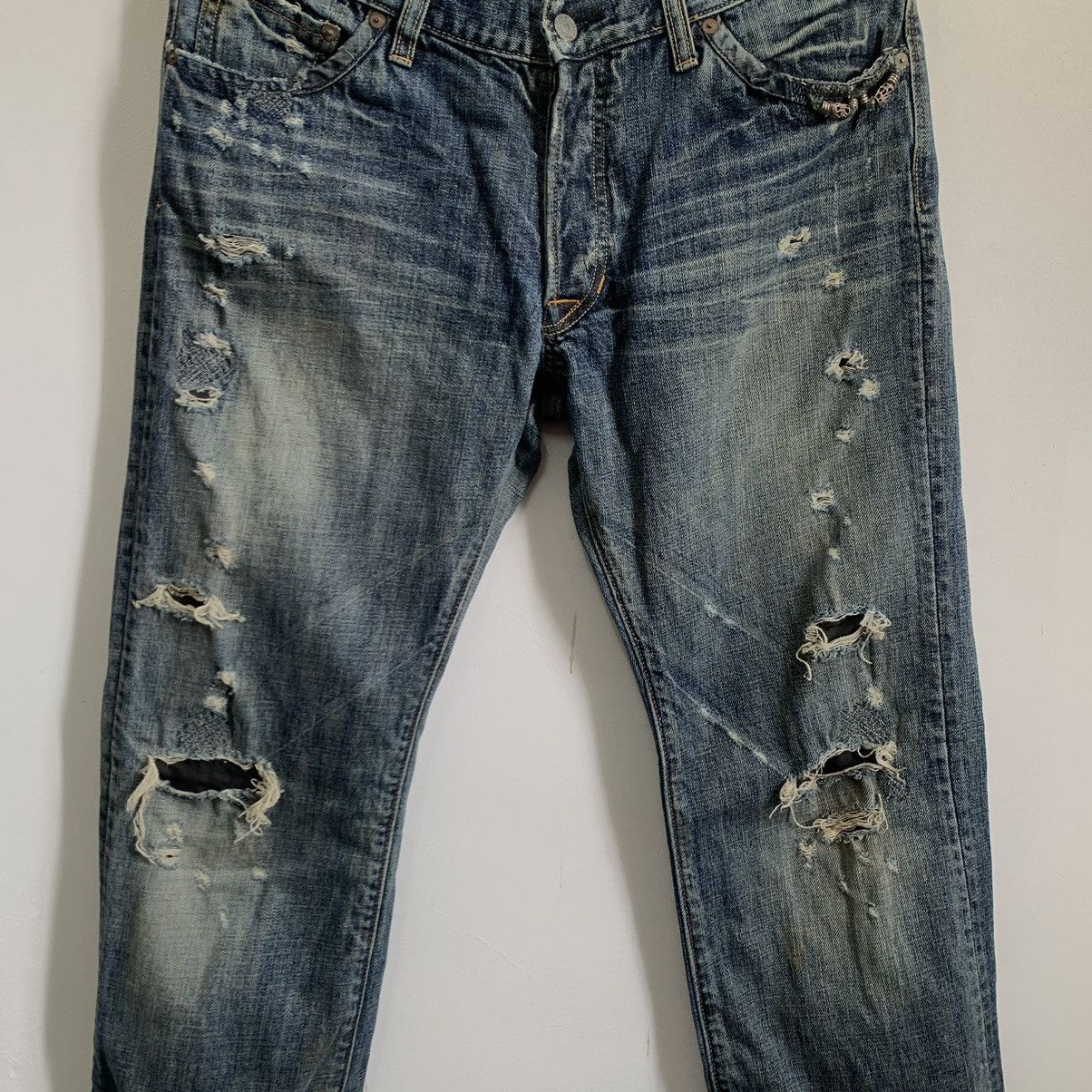 Japanese Brand Bartack Work Clothing Japanese Brand Denim Jeans Size US 33 - 4 Thumbnail