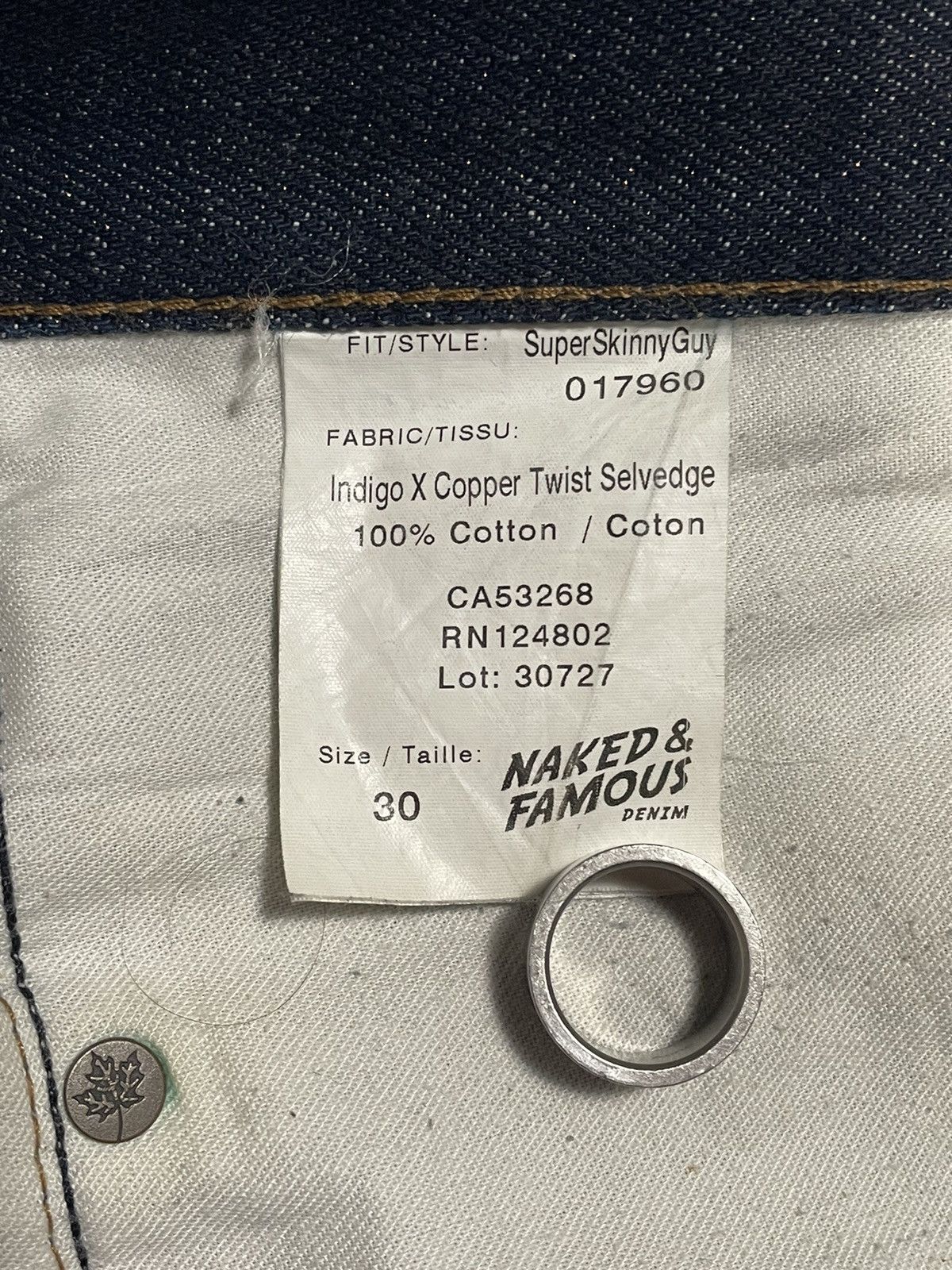 Naked & Famous Copper Twist Selvedge Jeans Size US 30 / EU 46 - 10 Thumbnail
