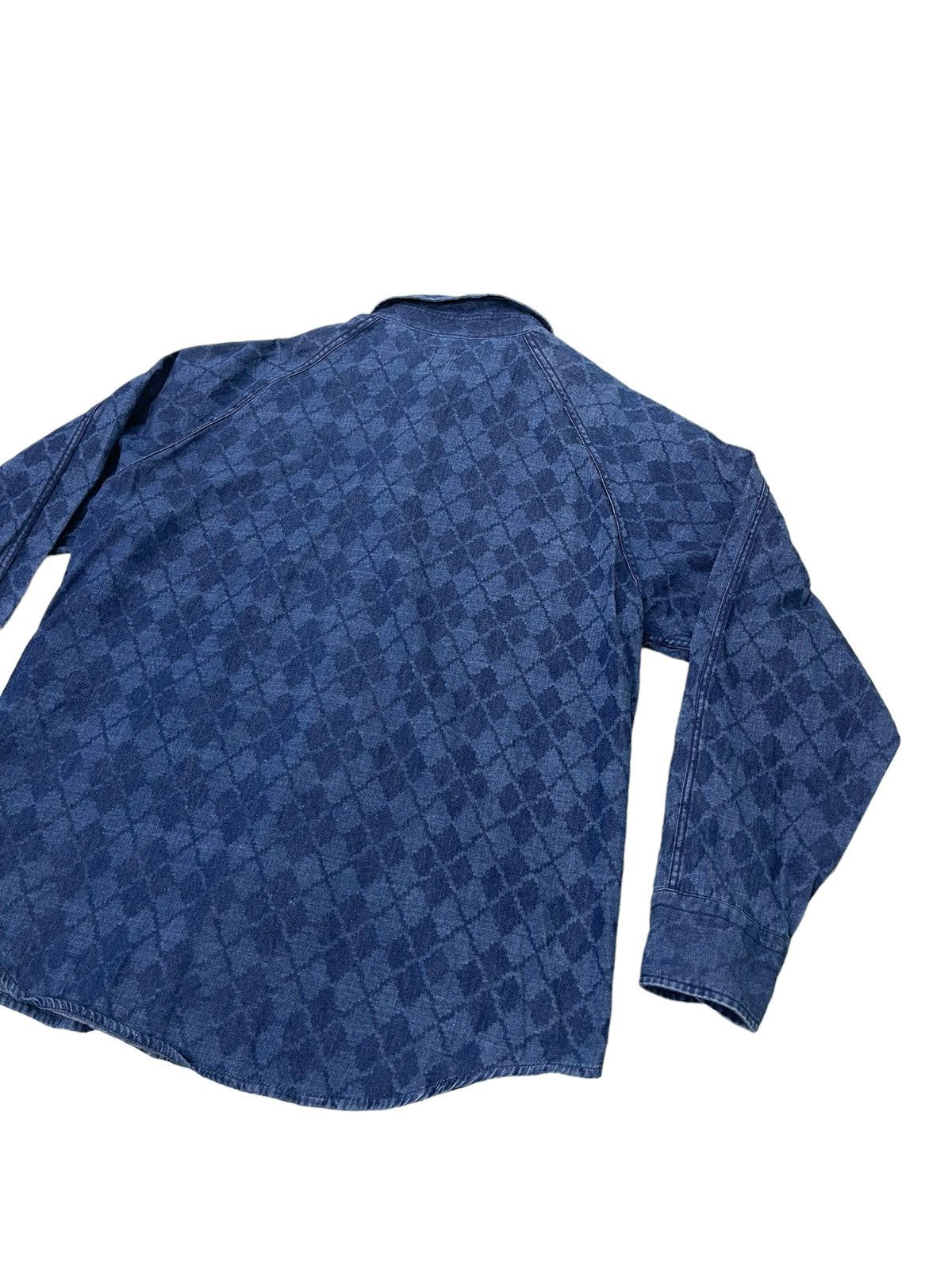 Yohji Yamamoto 90s Yohji x AAR Fullpatent Denim Shirt 43🟩 Size US XL / EU 56 / 4 - 12 Thumbnail