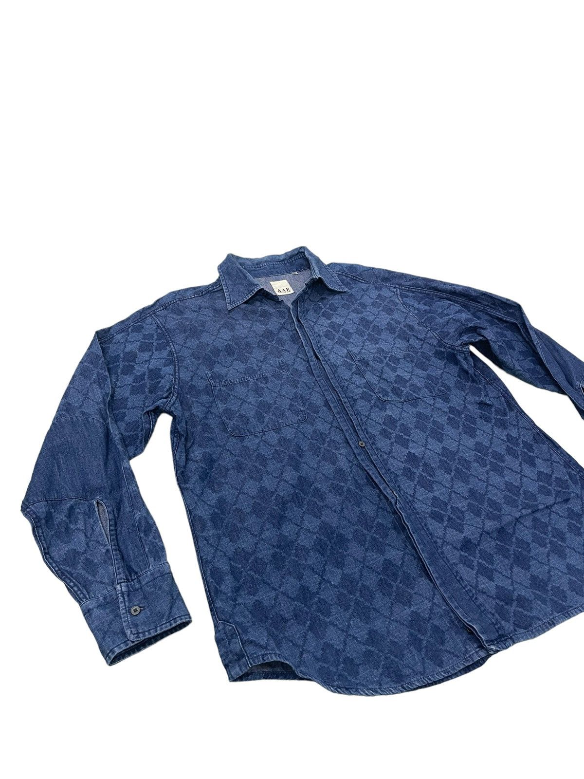 Yohji Yamamoto 90s Yohji x AAR Fullpatent Denim Shirt 43🟩 Size US XL / EU 56 / 4 - 1 Thumbnail