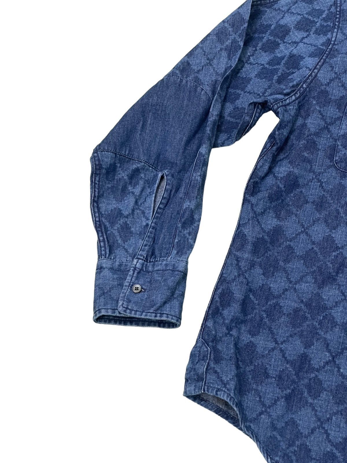 Yohji Yamamoto 90s Yohji x AAR Fullpatent Denim Shirt 43🟩 Size US XL / EU 56 / 4 - 5 Thumbnail