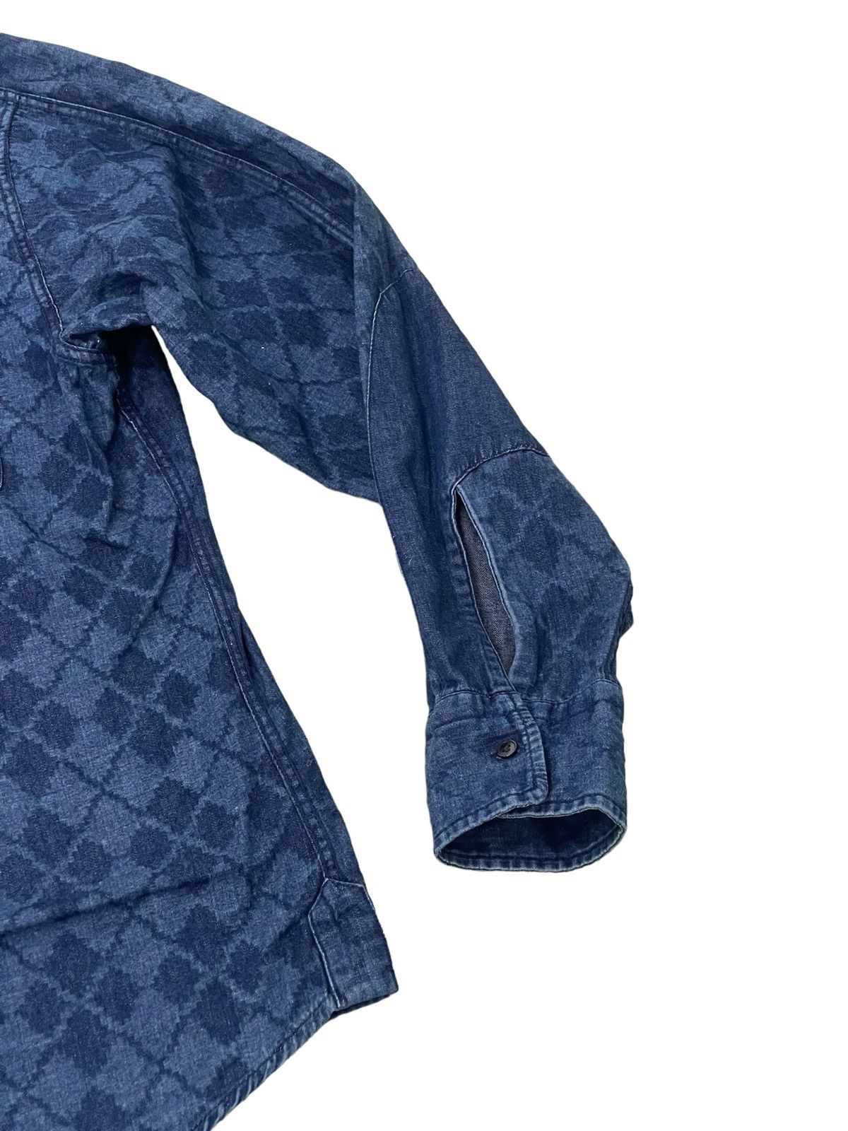 Yohji Yamamoto 90s Yohji x AAR Fullpatent Denim Shirt 43🟩 Size US XL / EU 56 / 4 - 4 Thumbnail
