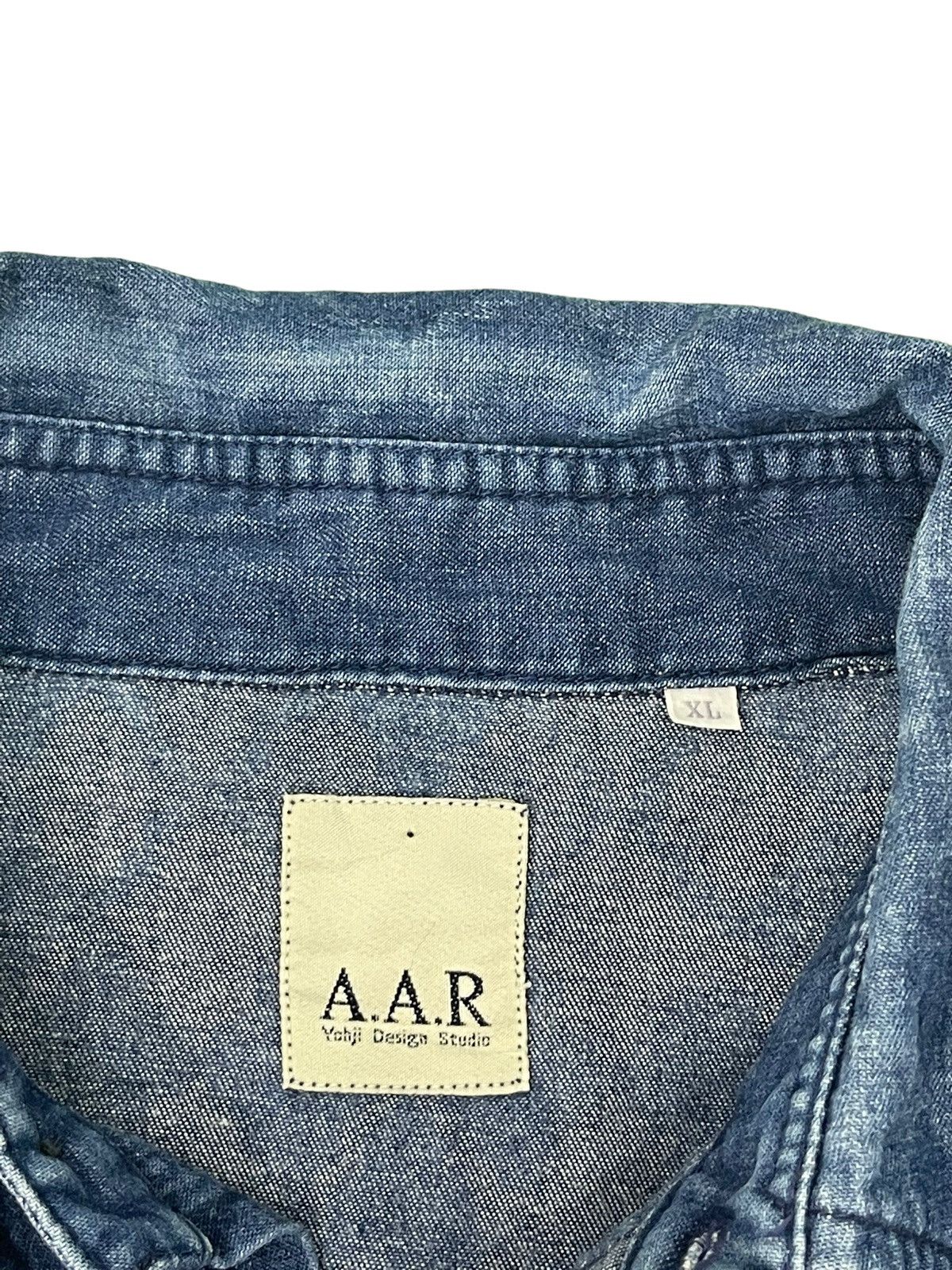 Yohji Yamamoto 90s Yohji x AAR Fullpatent Denim Shirt 43🟩 Size US XL / EU 56 / 4 - 9 Thumbnail