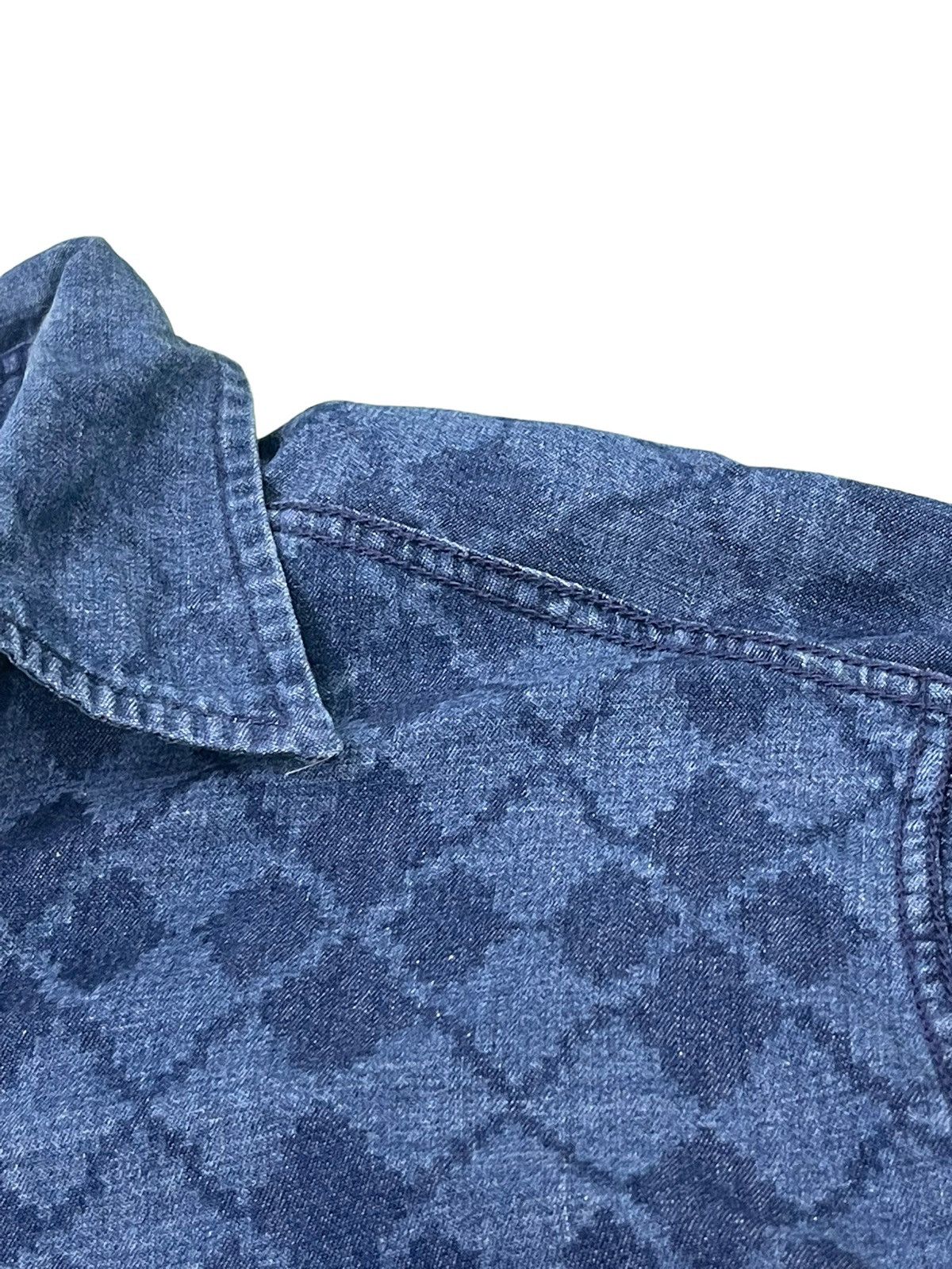 Yohji Yamamoto 90s Yohji x AAR Fullpatent Denim Shirt 43🟩 Size US XL / EU 56 / 4 - 8 Thumbnail